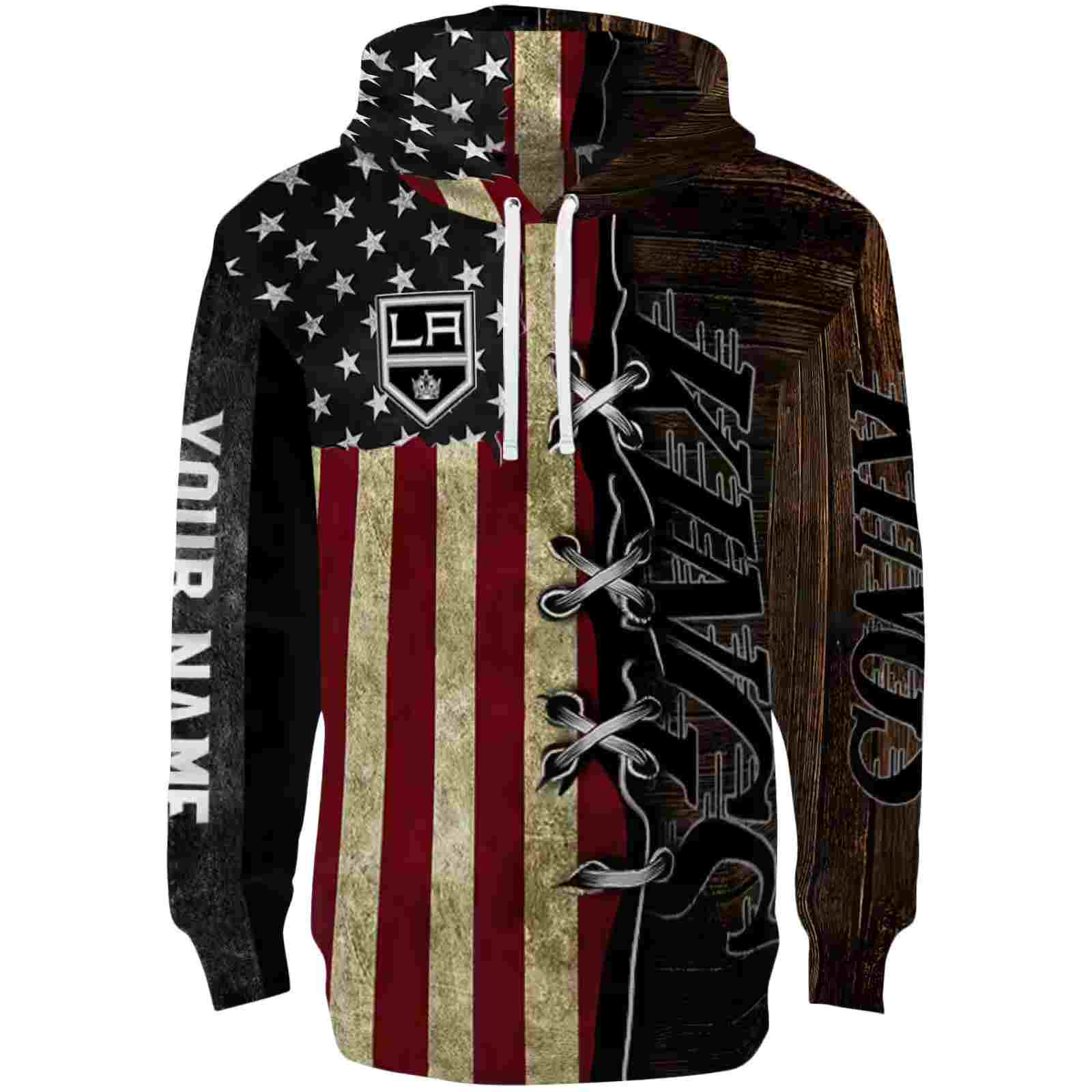 Customized Los Angeles Kings American Pride Hoodie