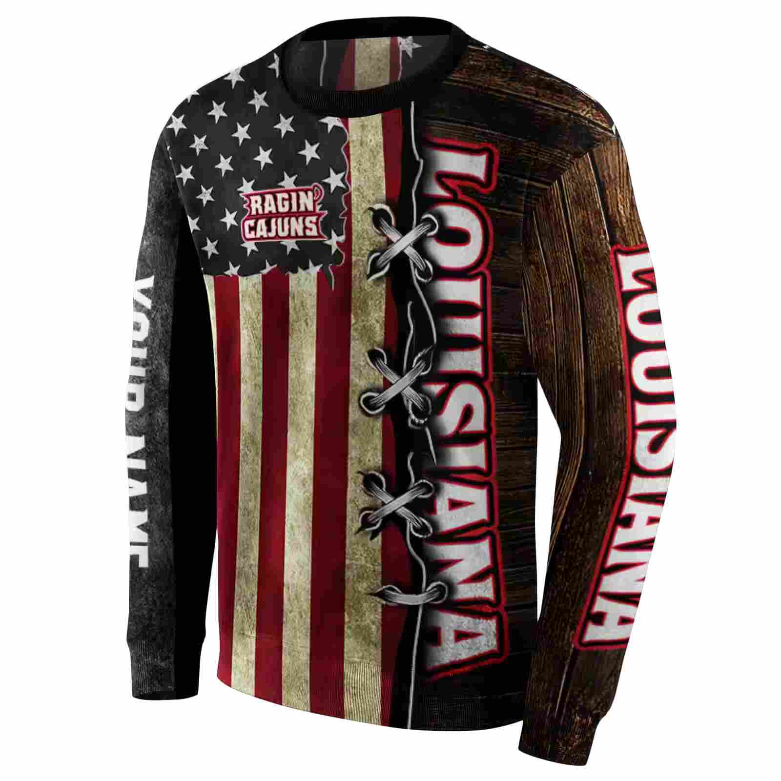 customized louisiana ragin cajuns american pride hoodie new arrival