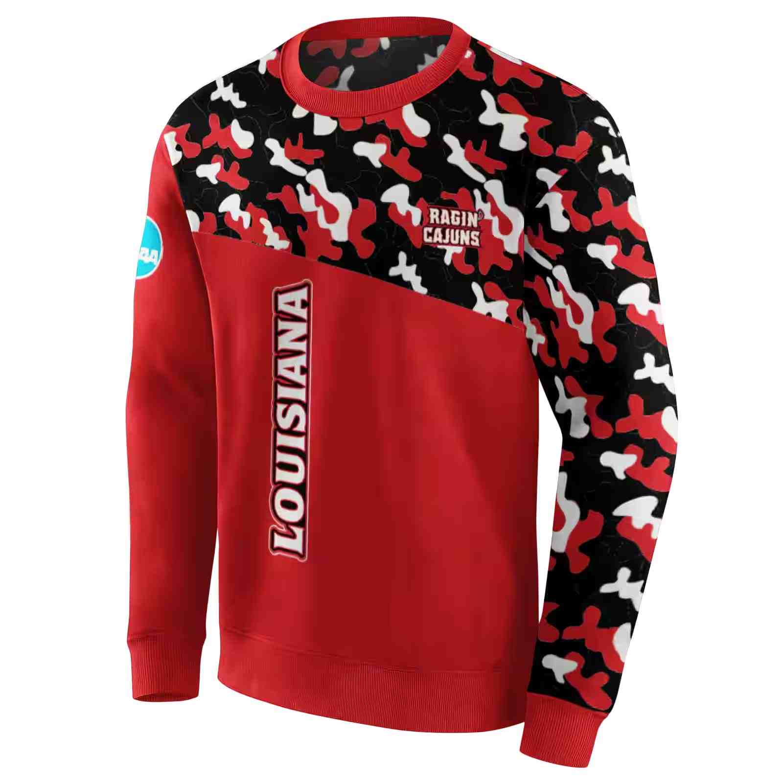 customized louisiana ragin cajuns camo pattern red hoodie new arrival