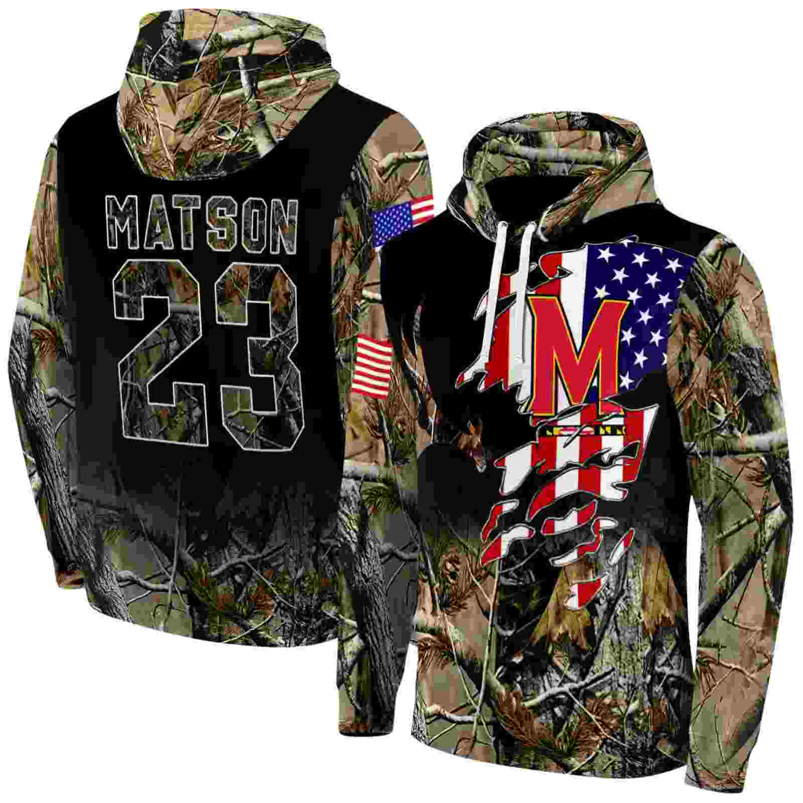 customized maryland terrapins tree camo hoodie fashion forward