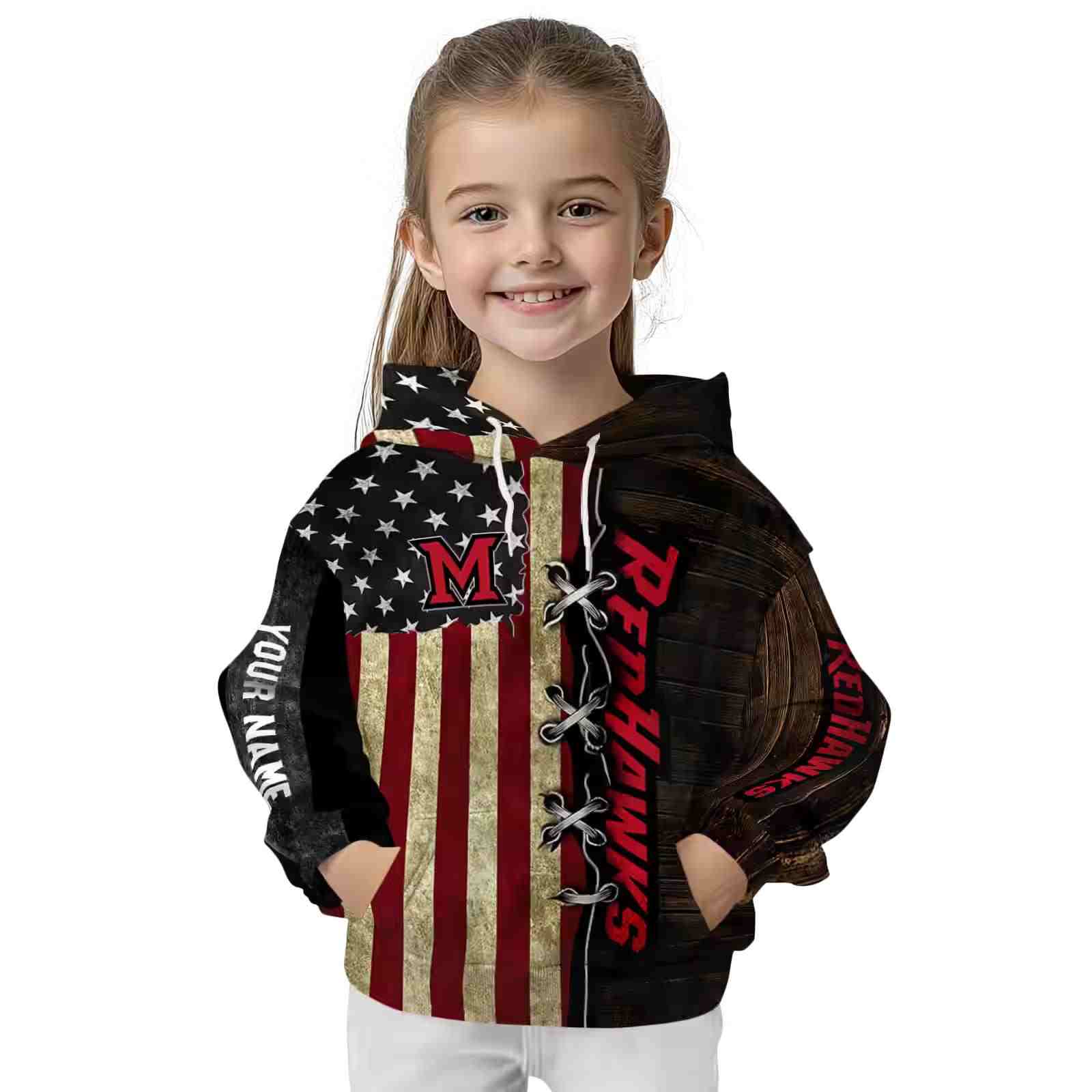 customized miami redhawks american pride hoodie top rated