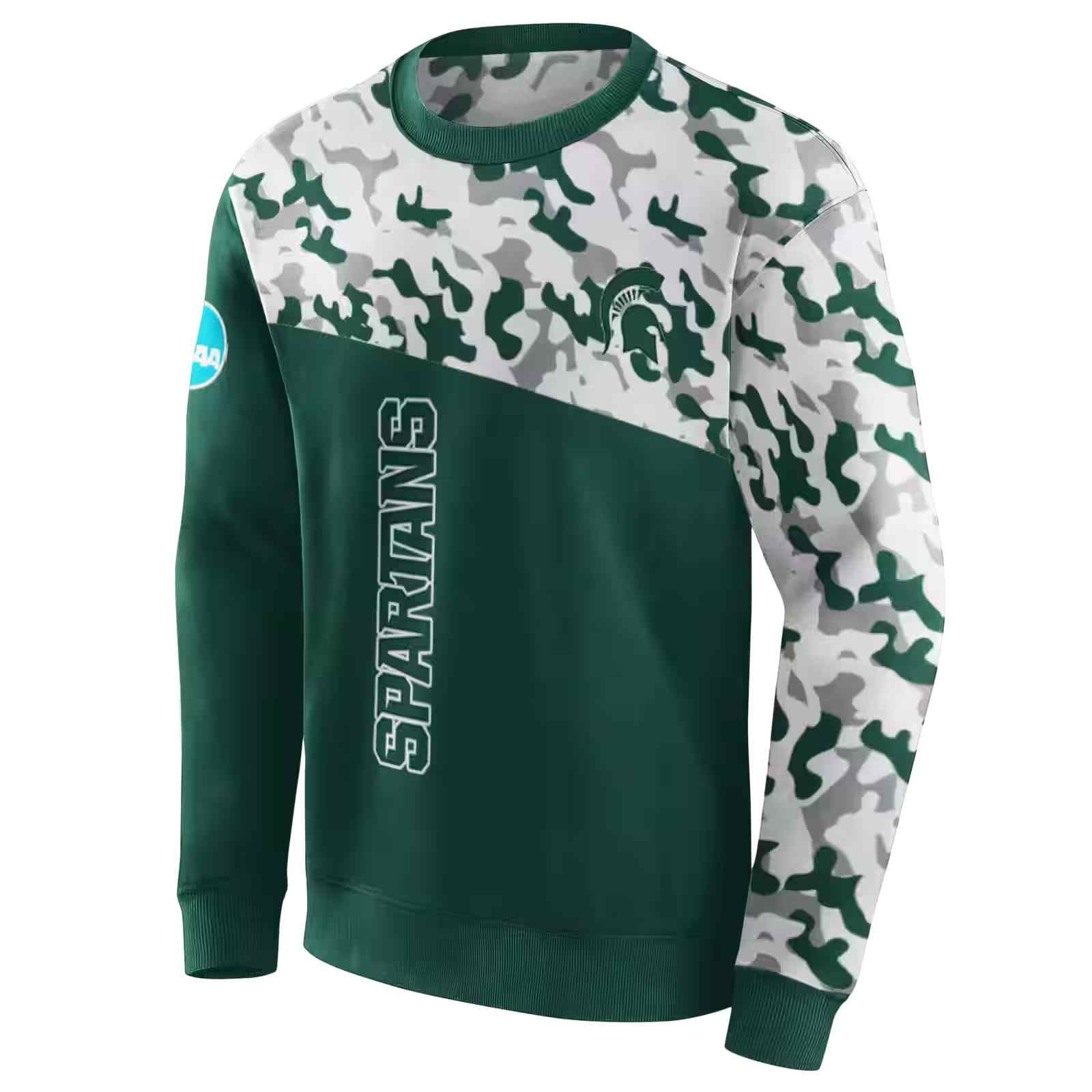 customized michigan state spartans camo pattern green hoodie new arrival