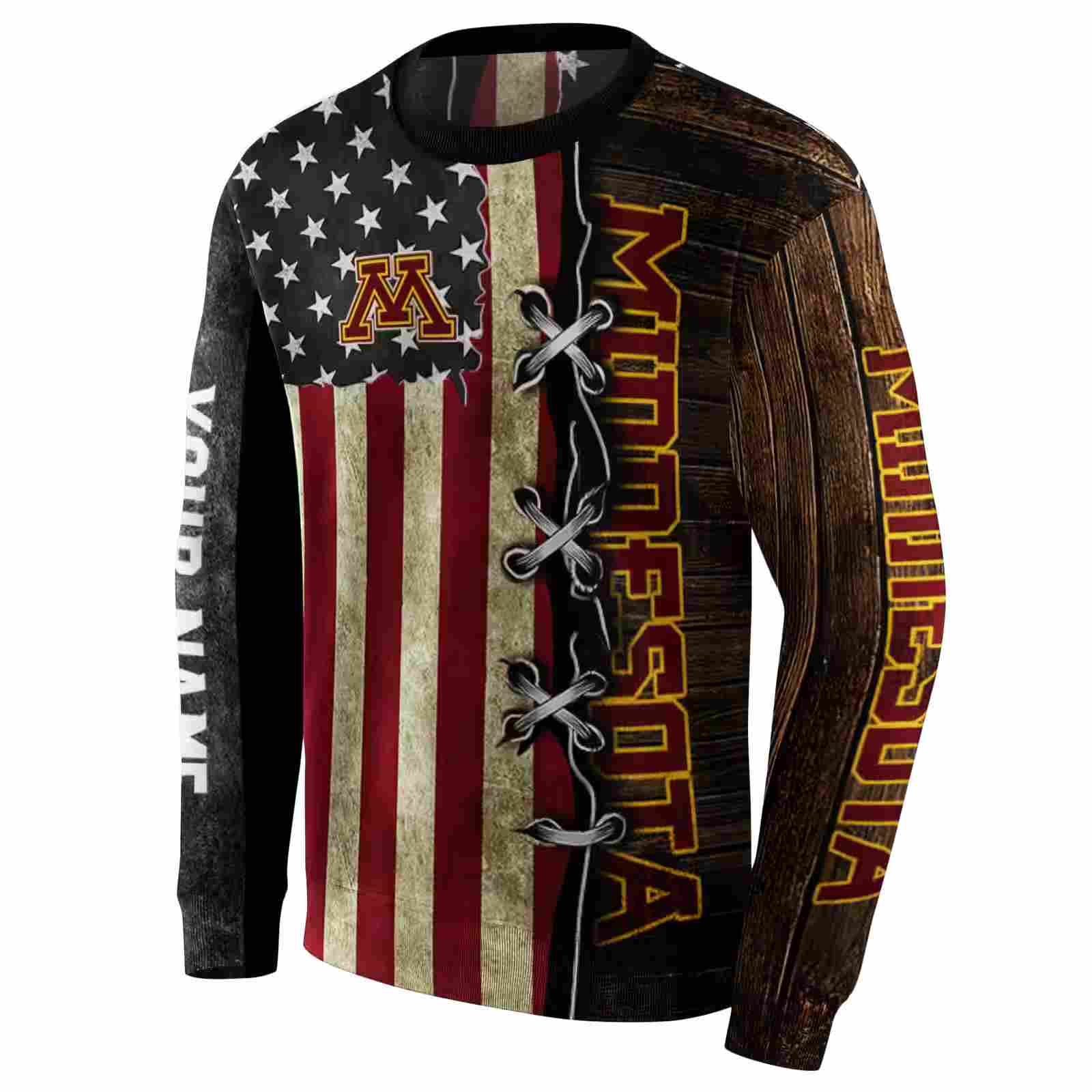 customized minnesota golden gophers american pride hoodie new arrival