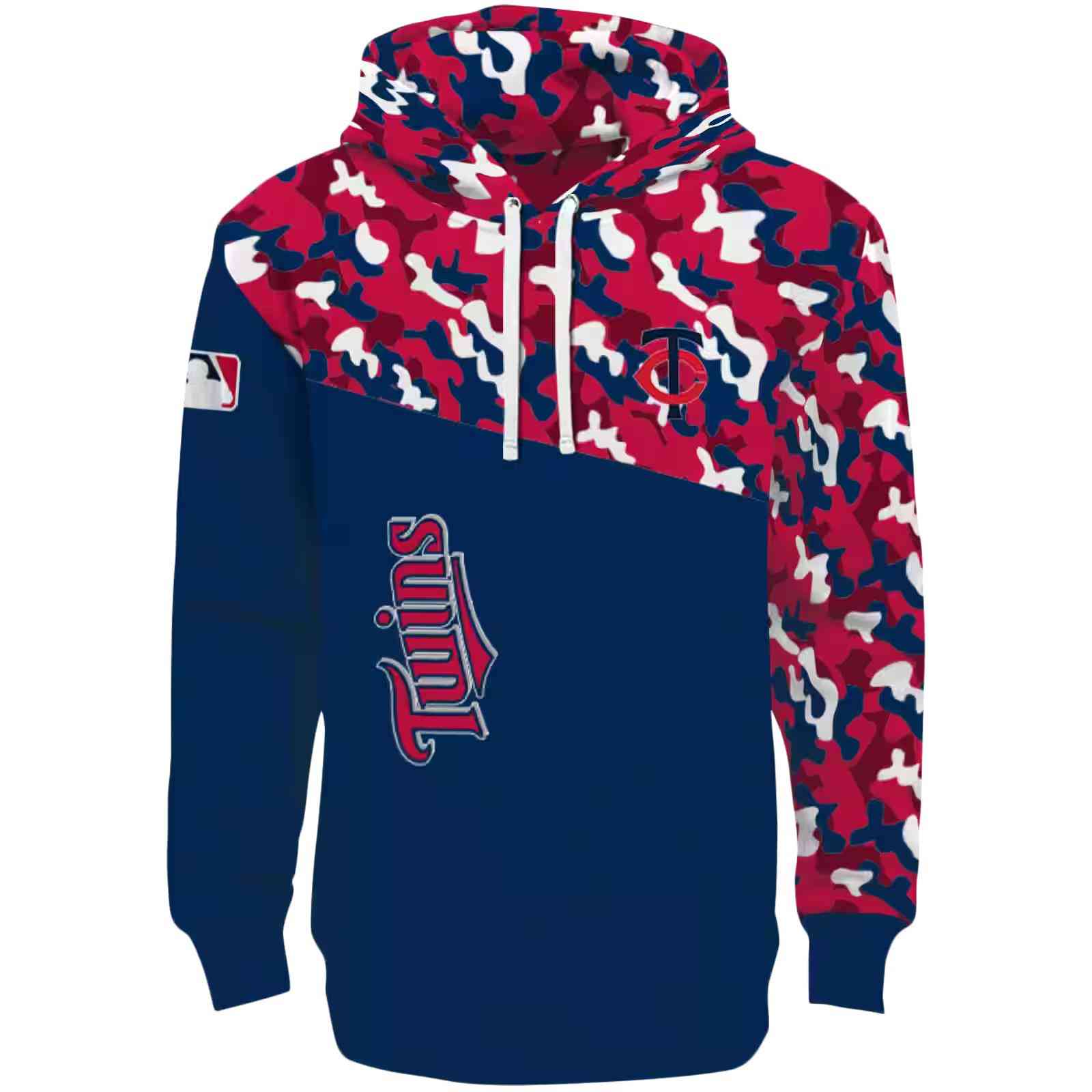 Customized Minnesota Twins Camo Pattern Navy Hoodie