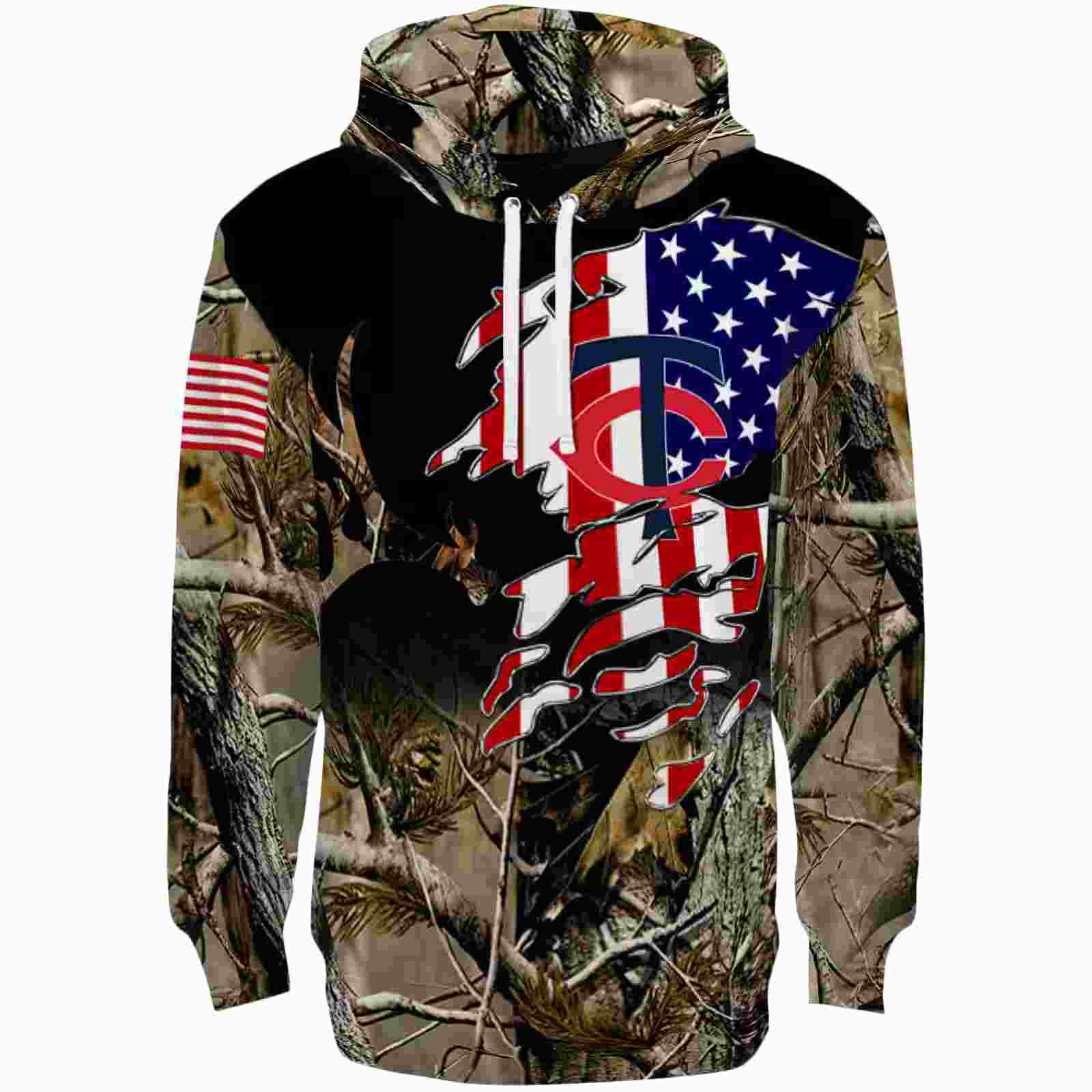 Customized Minnesota Twins Tree Camo Hoodie