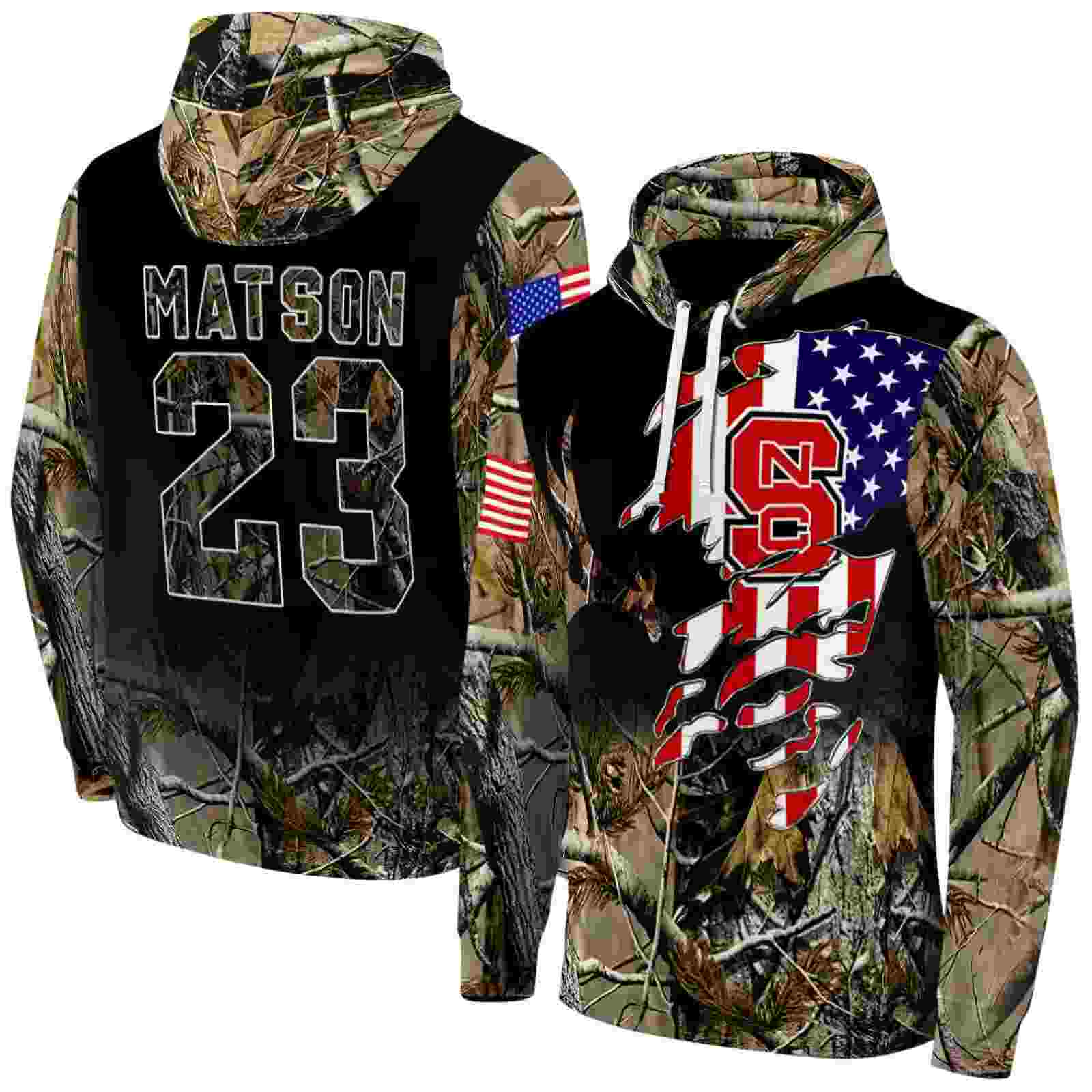 customized nc state wolfpack tree camo hoodie fashion forward