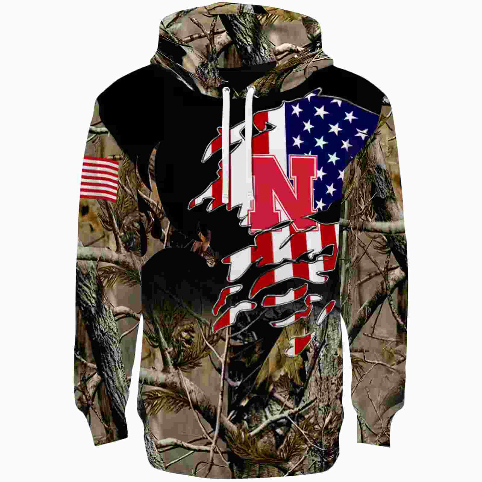 Customized Nebraska Cornhuskers Tree Camo Hoodie