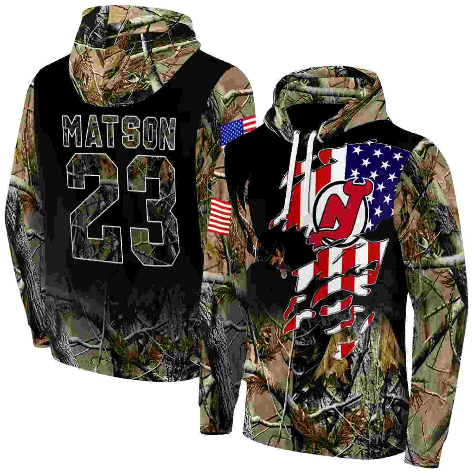 customized new jersey devils tree camo hoodie fashion forward