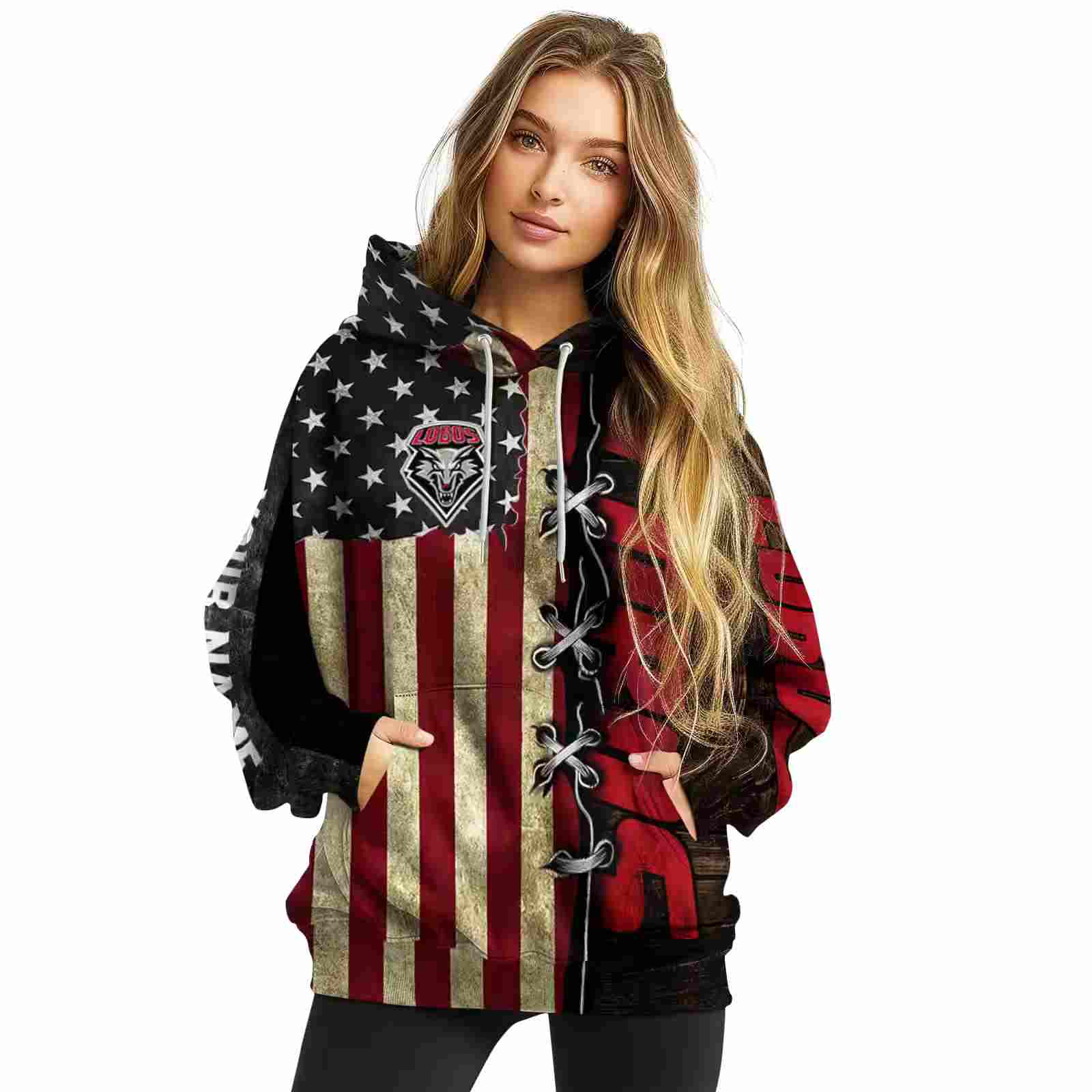 customized new mexico lobos american pride hoodie high quality