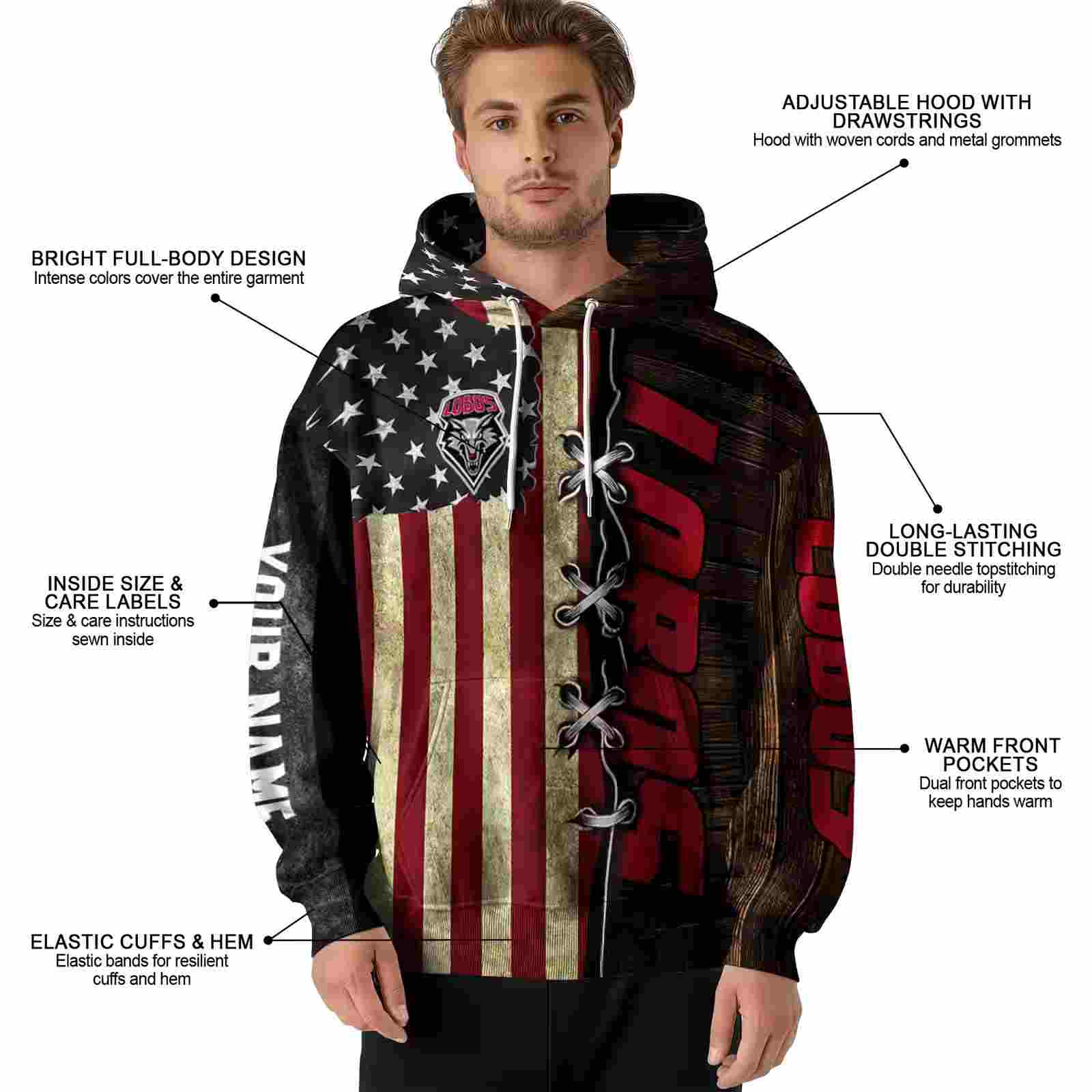 customized new mexico lobos american pride hoodie latest model