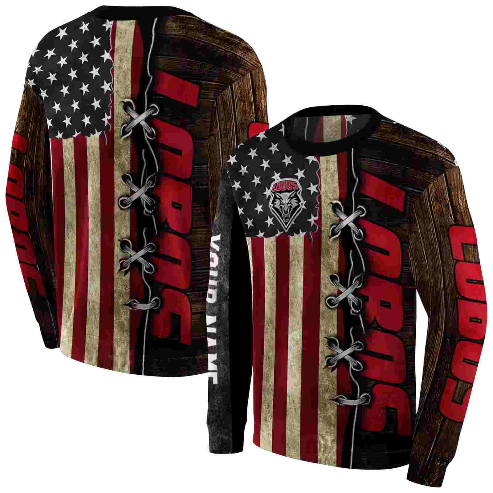 customized new mexico lobos american pride hoodie premium grade