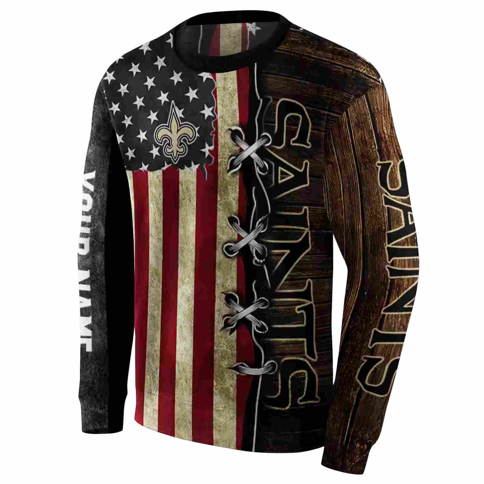 customized new orleans saints american pride hoodie new arrival