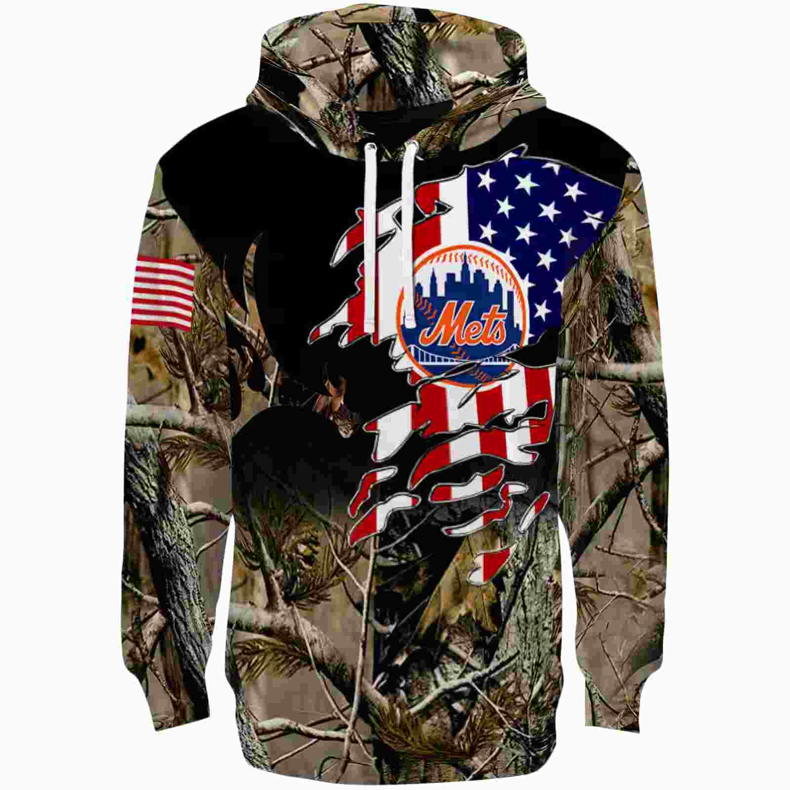 Customized New York Mets Tree Camo Hoodie