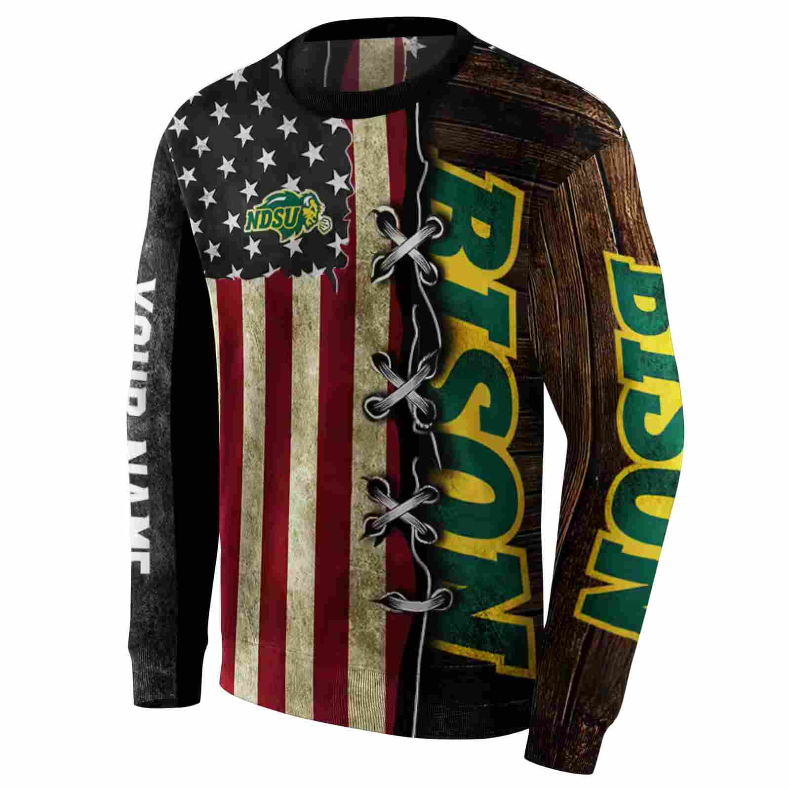 customized north dakota state bison american pride hoodie new arrival