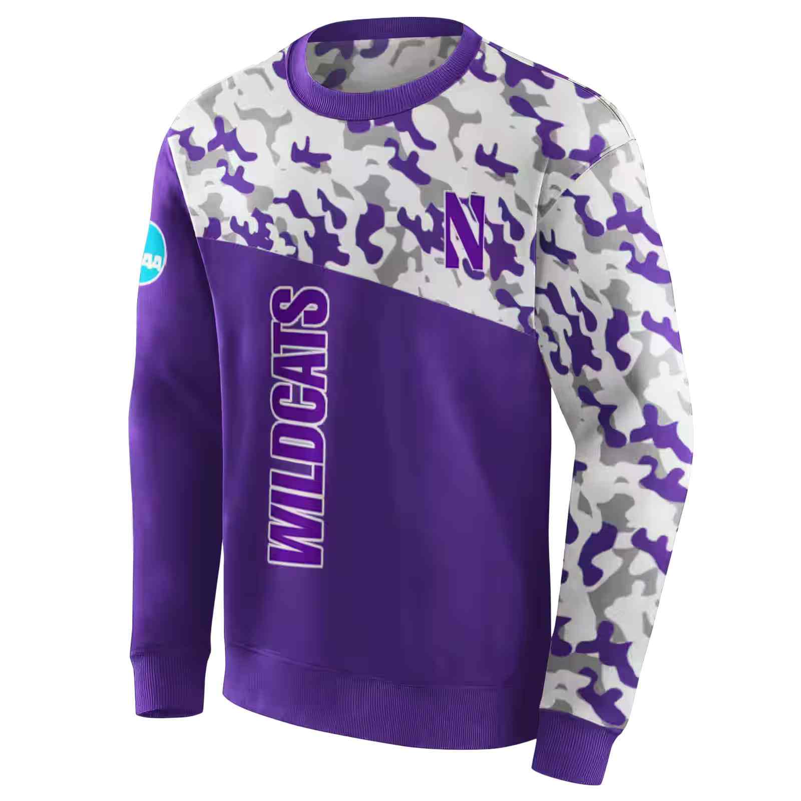 customized northwestern wildcats camo pattern purple hoodie new arrival