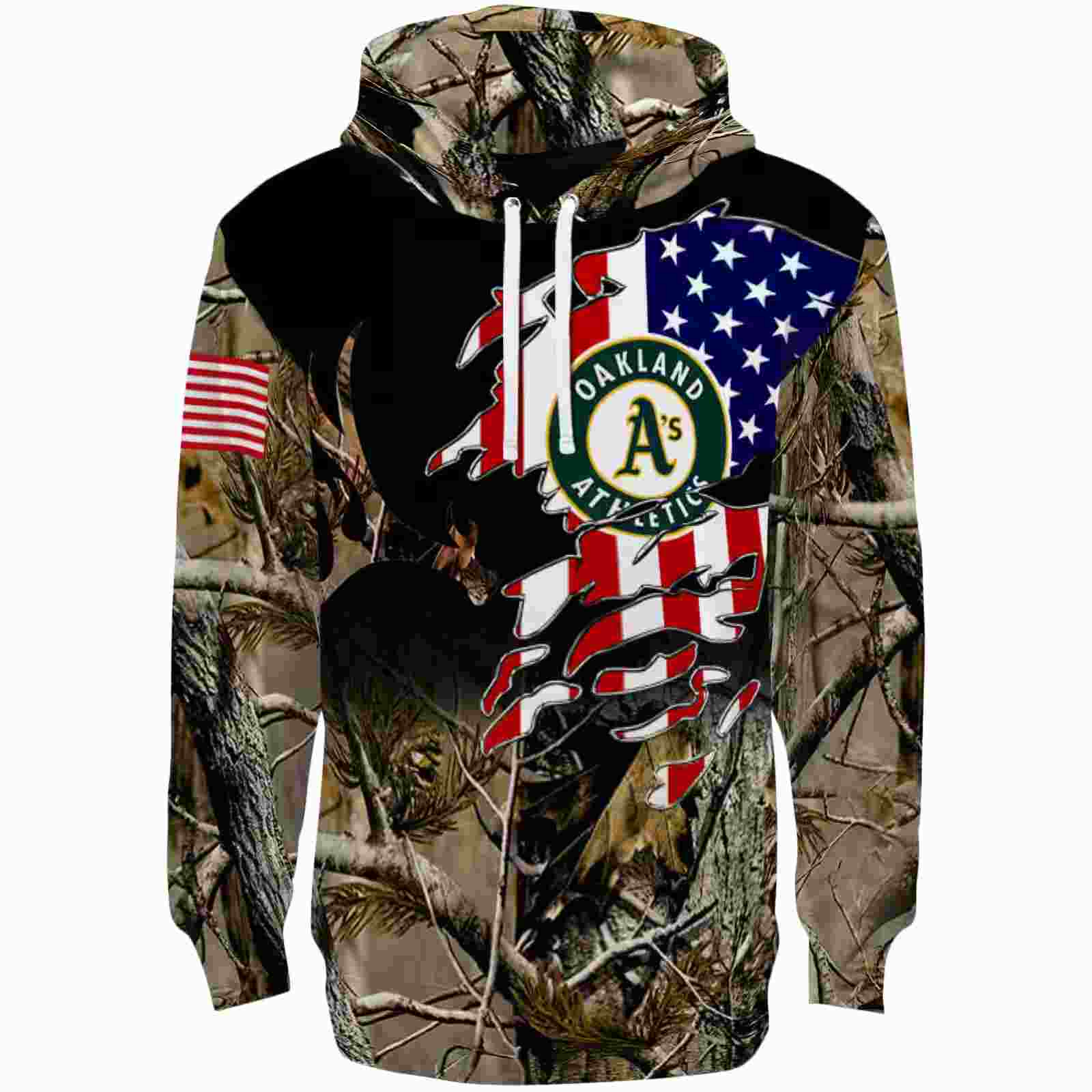 Customized Oakland Athletics Tree Camo Hoodie