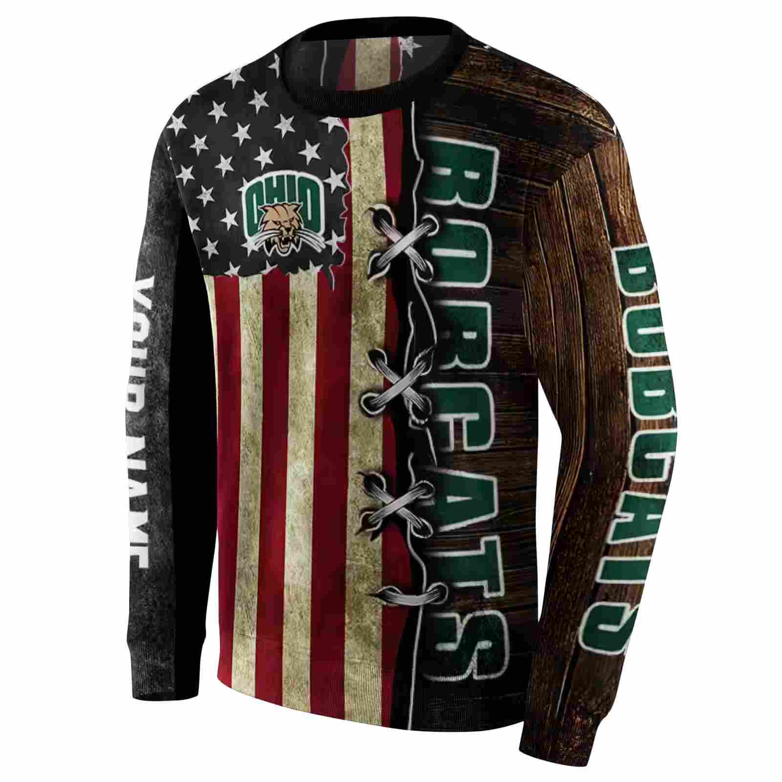 customized ohio bobcats american pride hoodie new arrival