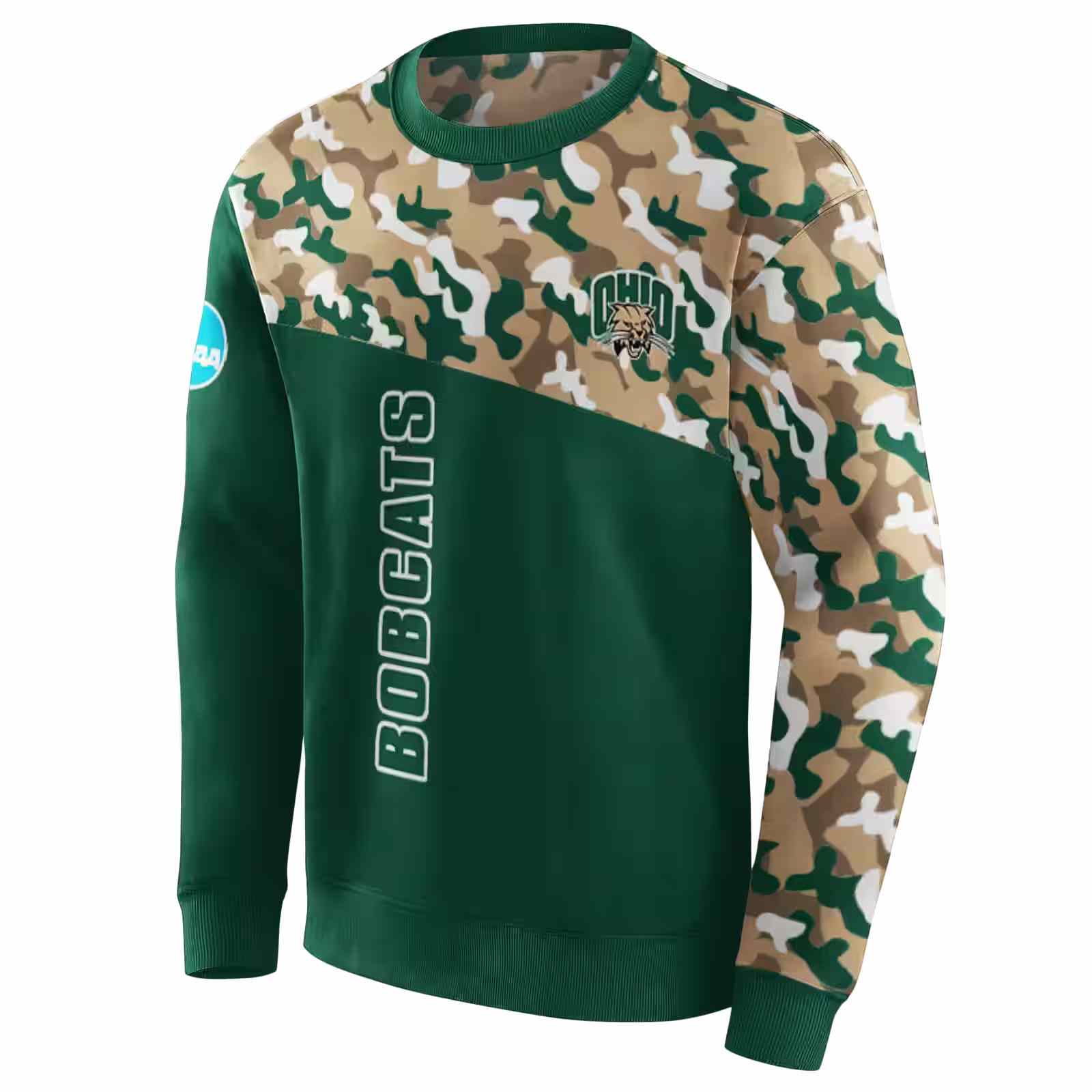 customized ohio bobcats camo pattern green hoodie new arrival