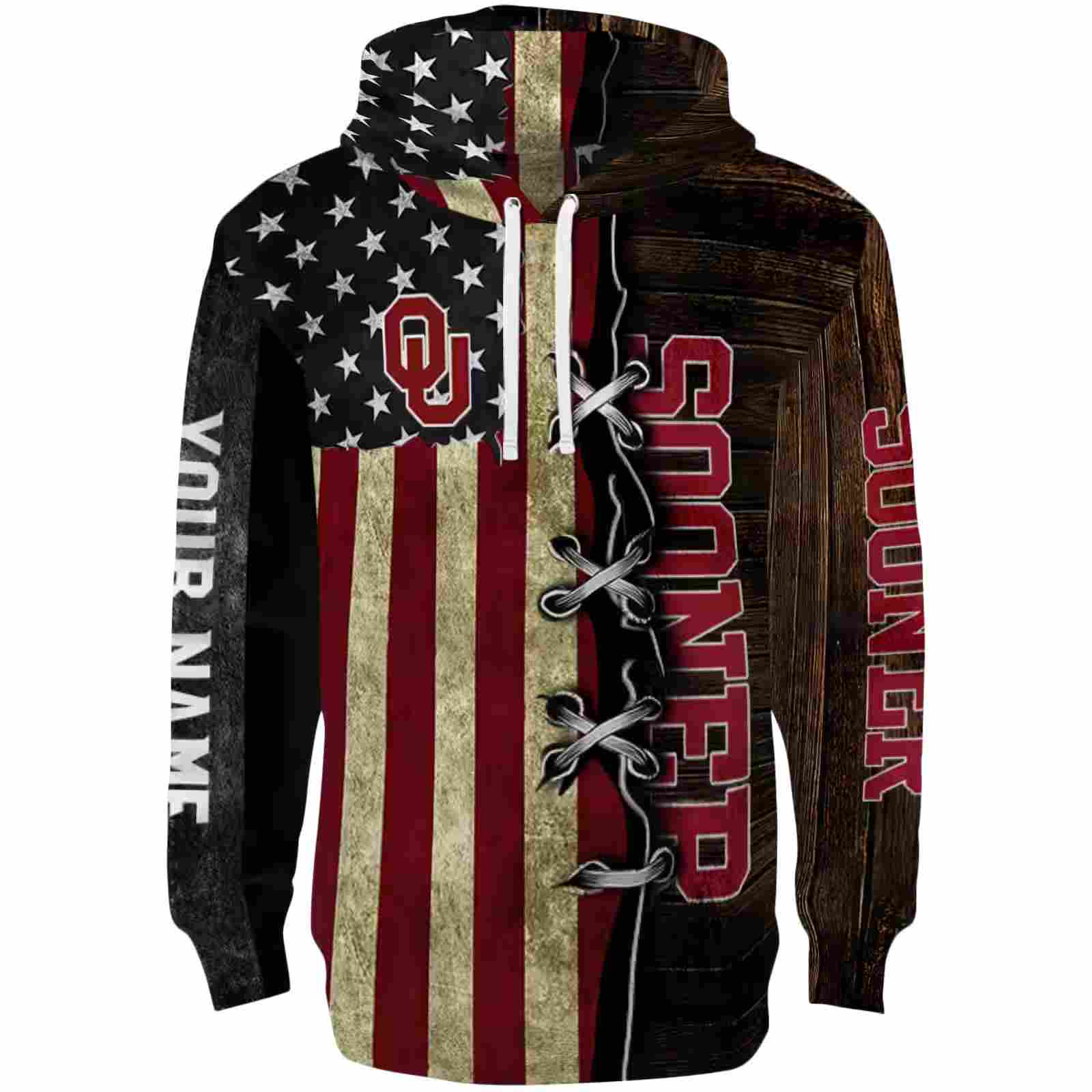 Customized Oklahoma Sooners American Pride Hoodie