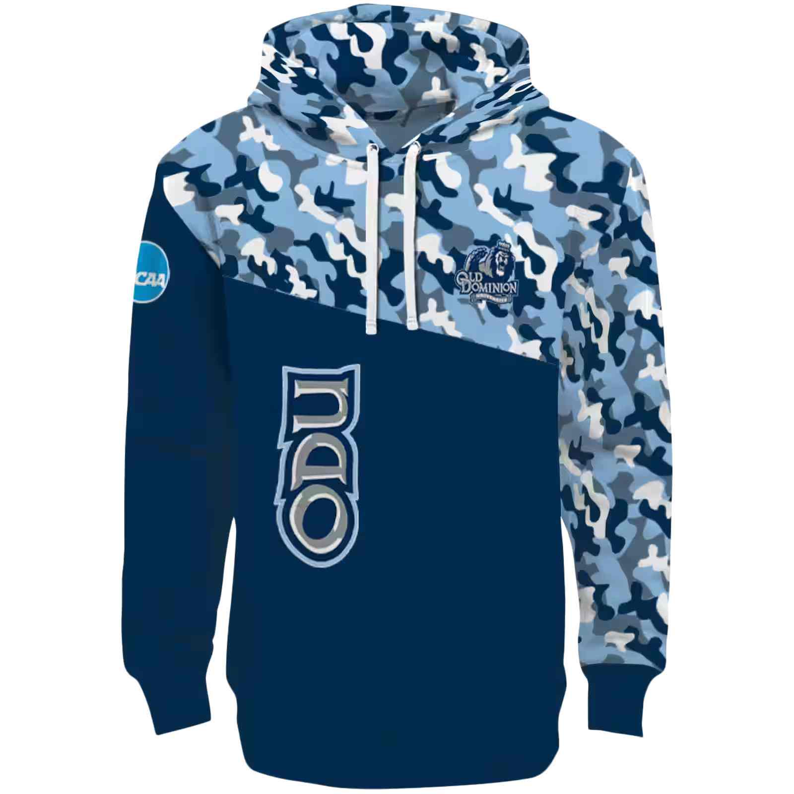 Customized Old Dominion Monarchs Camo Pattern Blue Hoodie