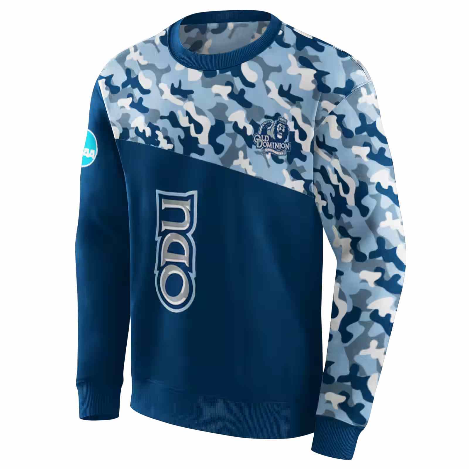 customized old dominion monarchs camo pattern blue hoodie new arrival