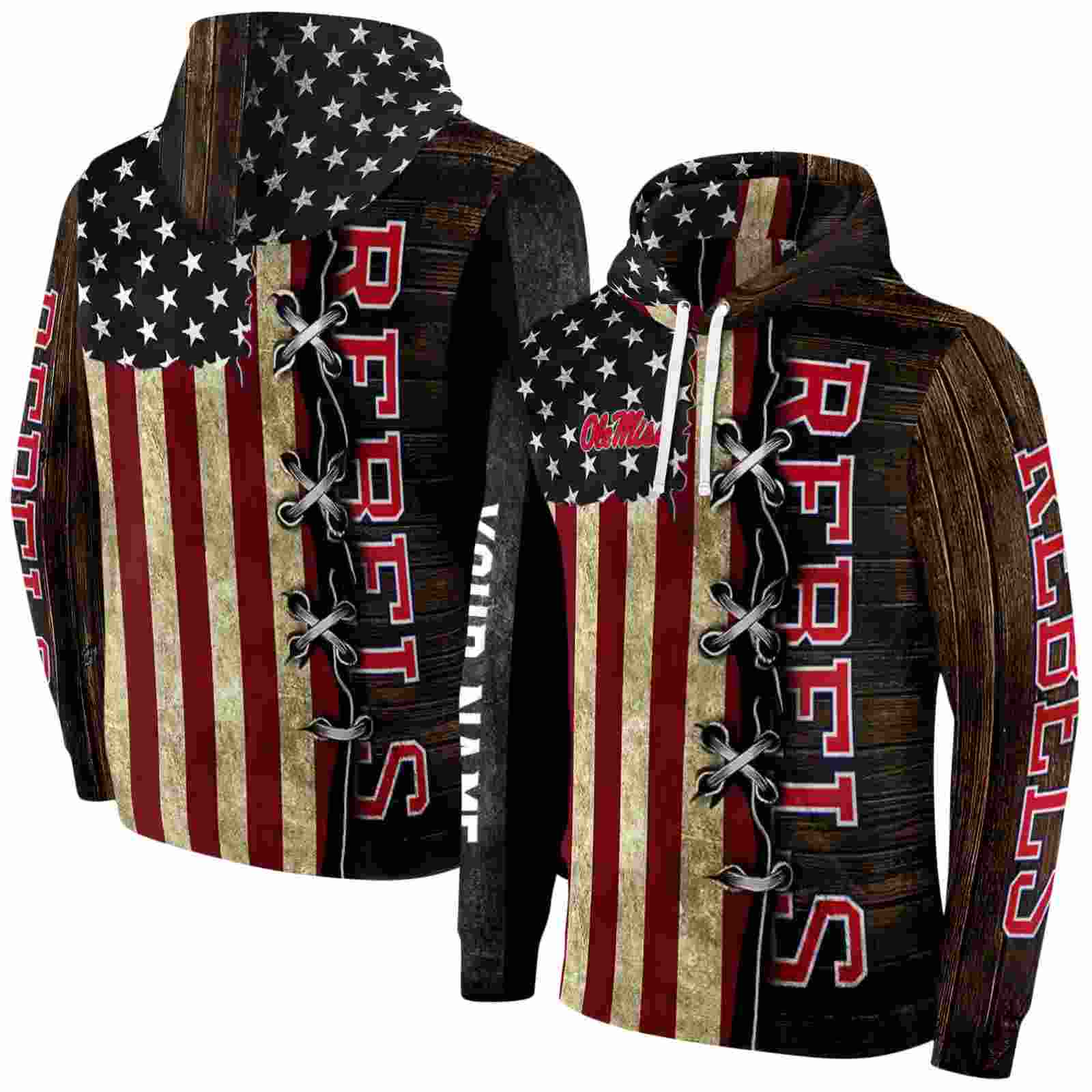 customized ole miss rebels american pride hoodie fashion forward