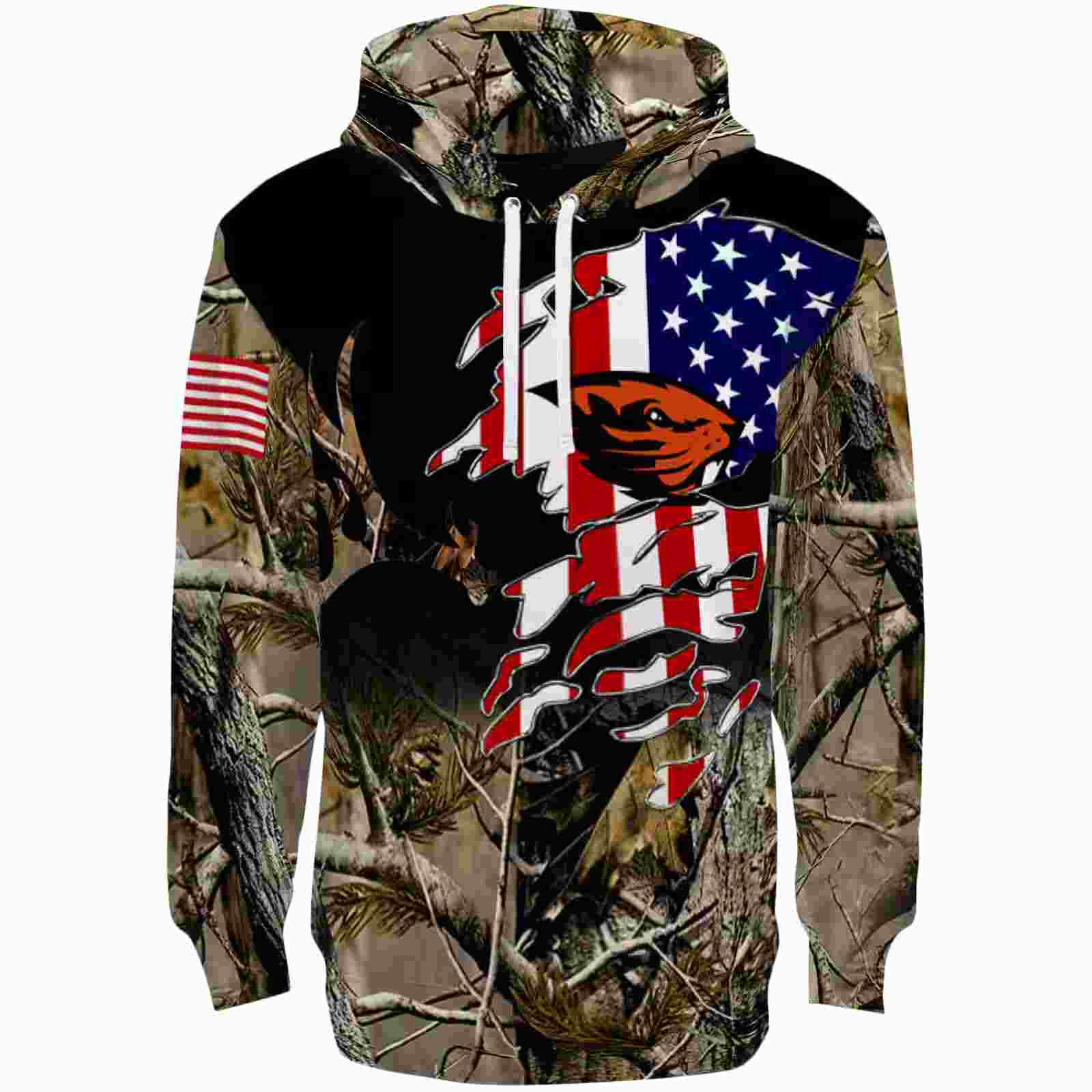 Customized Oregon State Beavers Tree Camo Hoodie