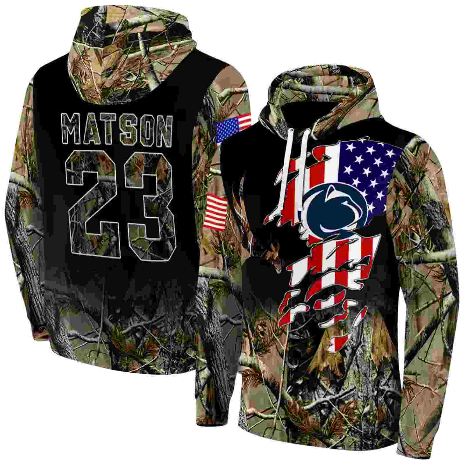 customized penn state nittany lions tree camo hoodie fashion forward