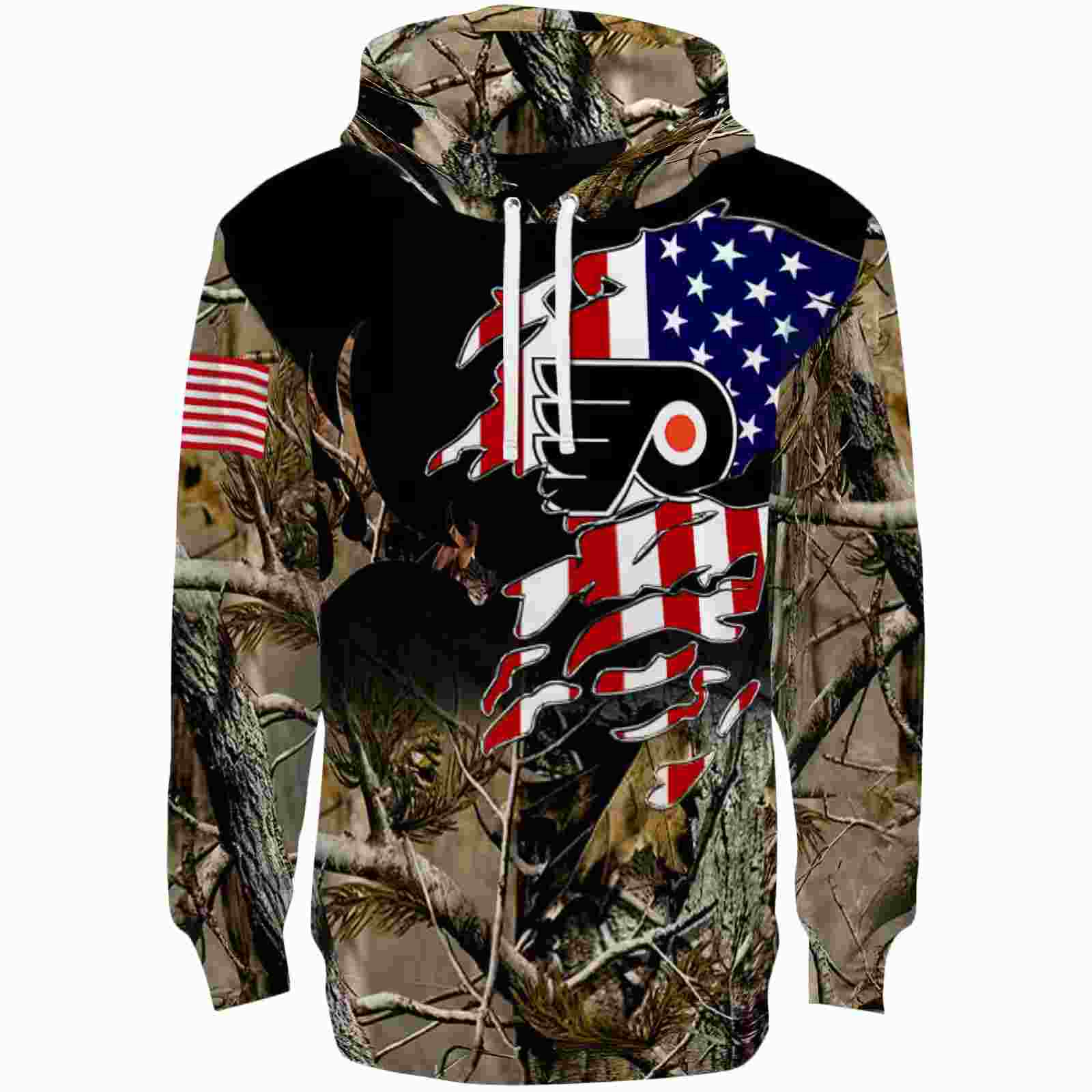 Customized Philadelphia Flyers Tree Camo Hoodie