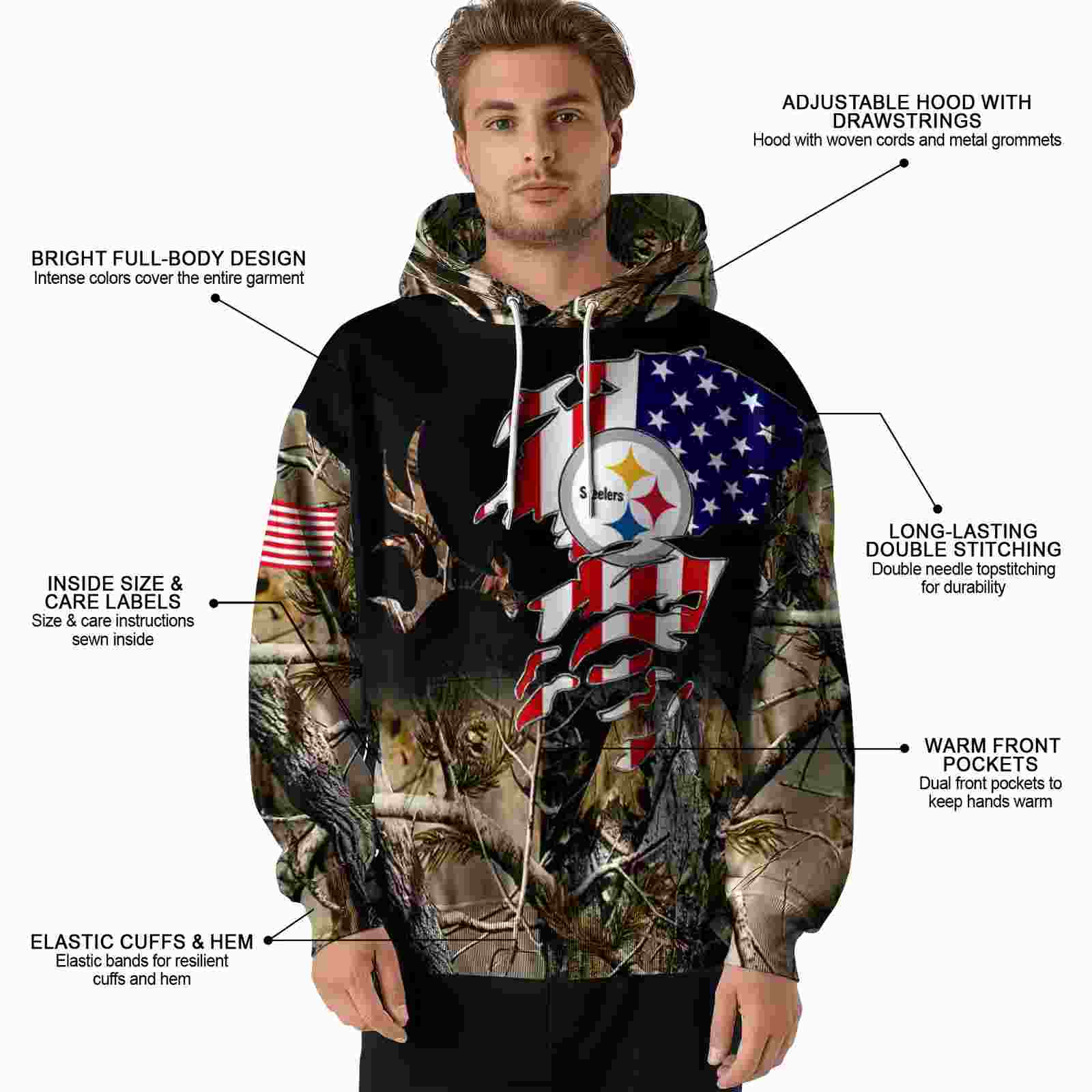 customized pittsburgh steelers tree camo hoodie latest model