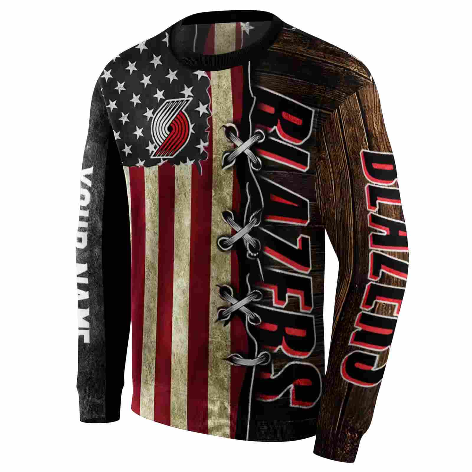 customized portland trail blazers american pride hoodie new arrival