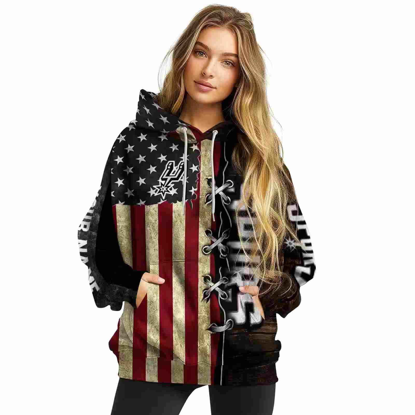 customized san antonio spurs american pride hoodie high quality