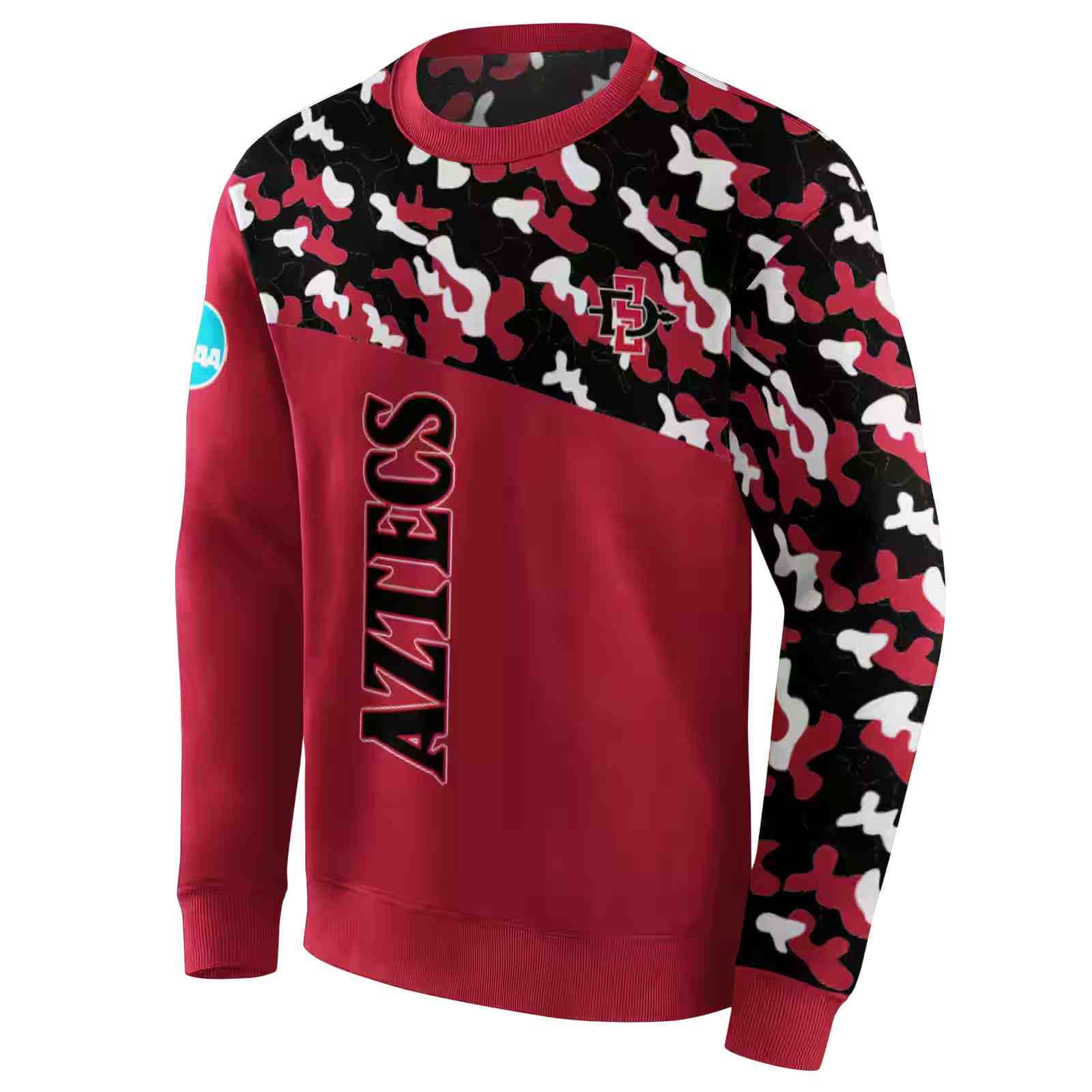 customized san diego state aztecs camo pattern red hoodie new arrival