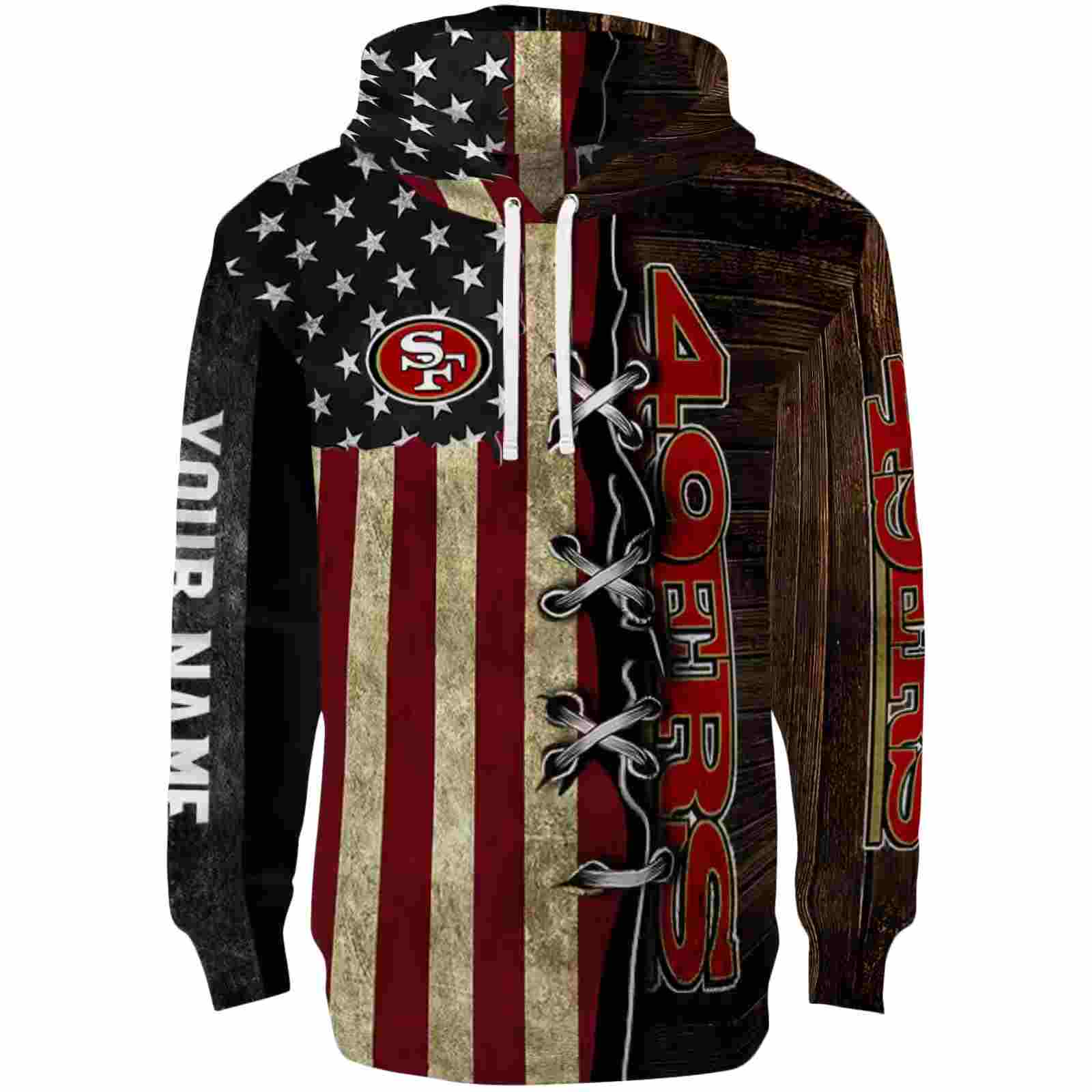 Customized San Francisco 49ers American Pride Hoodie