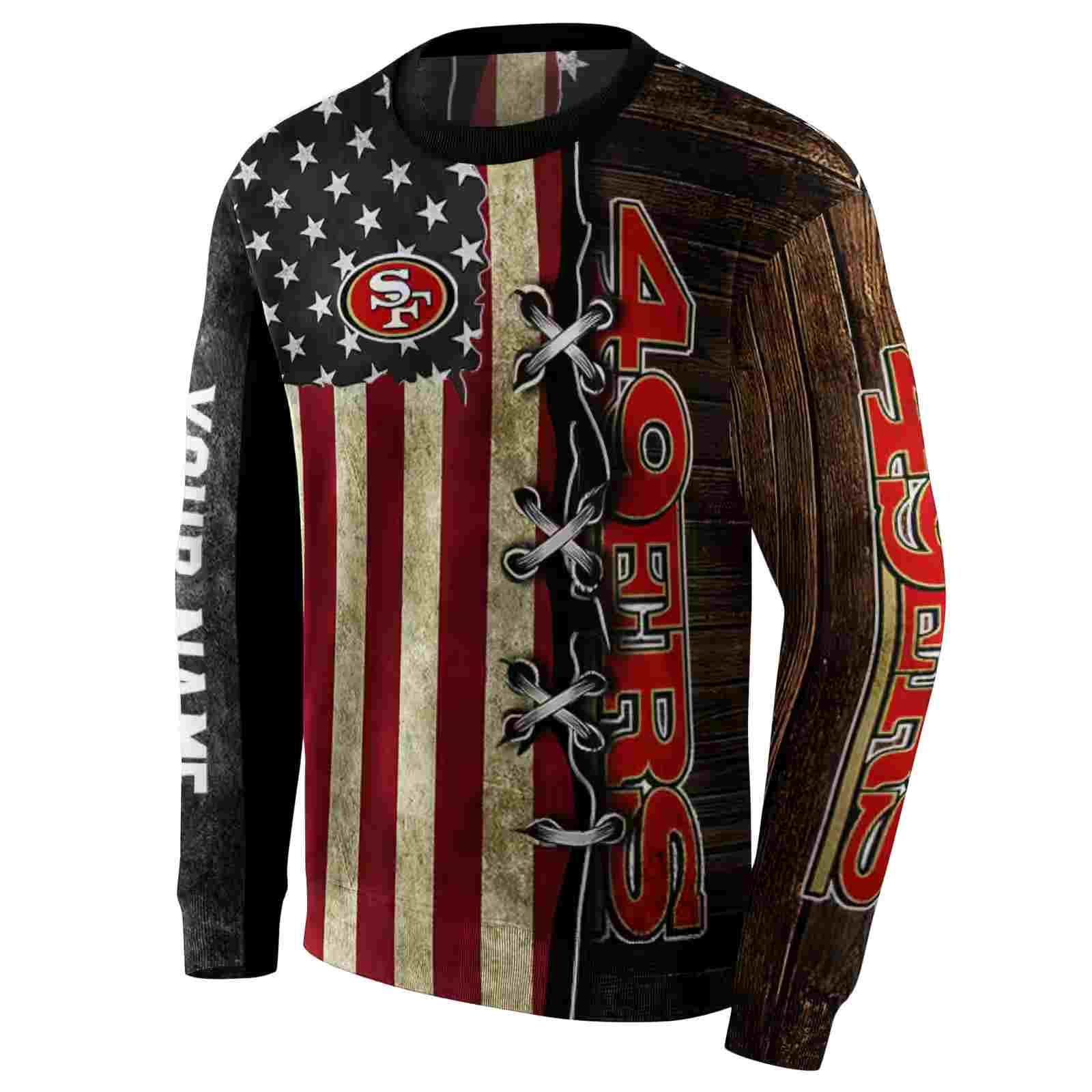customized san francisco 49ers american pride hoodie new arrival
