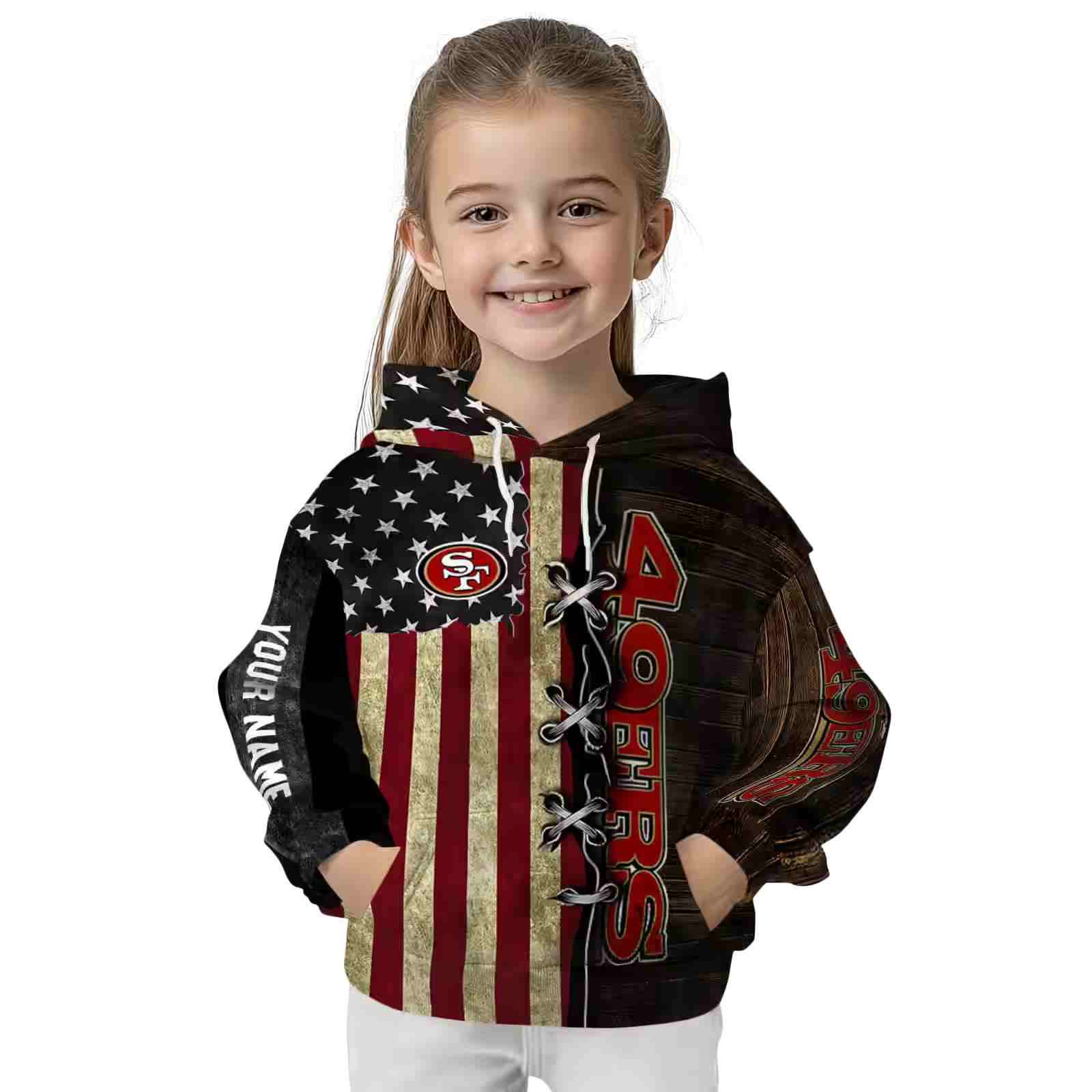 customized san francisco 49ers american pride hoodie top rated