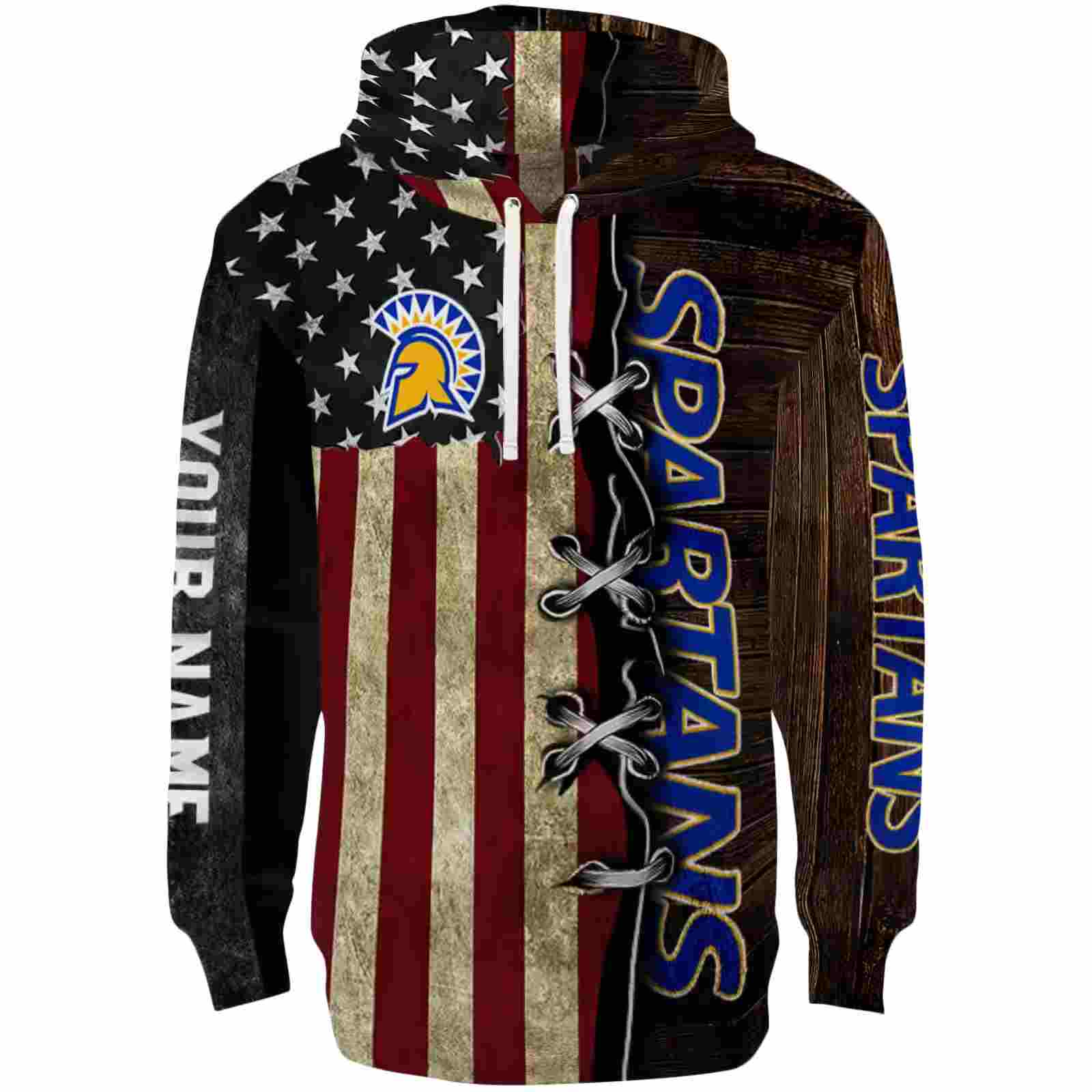 Customized San Jose State Spartans American Pride Hoodie