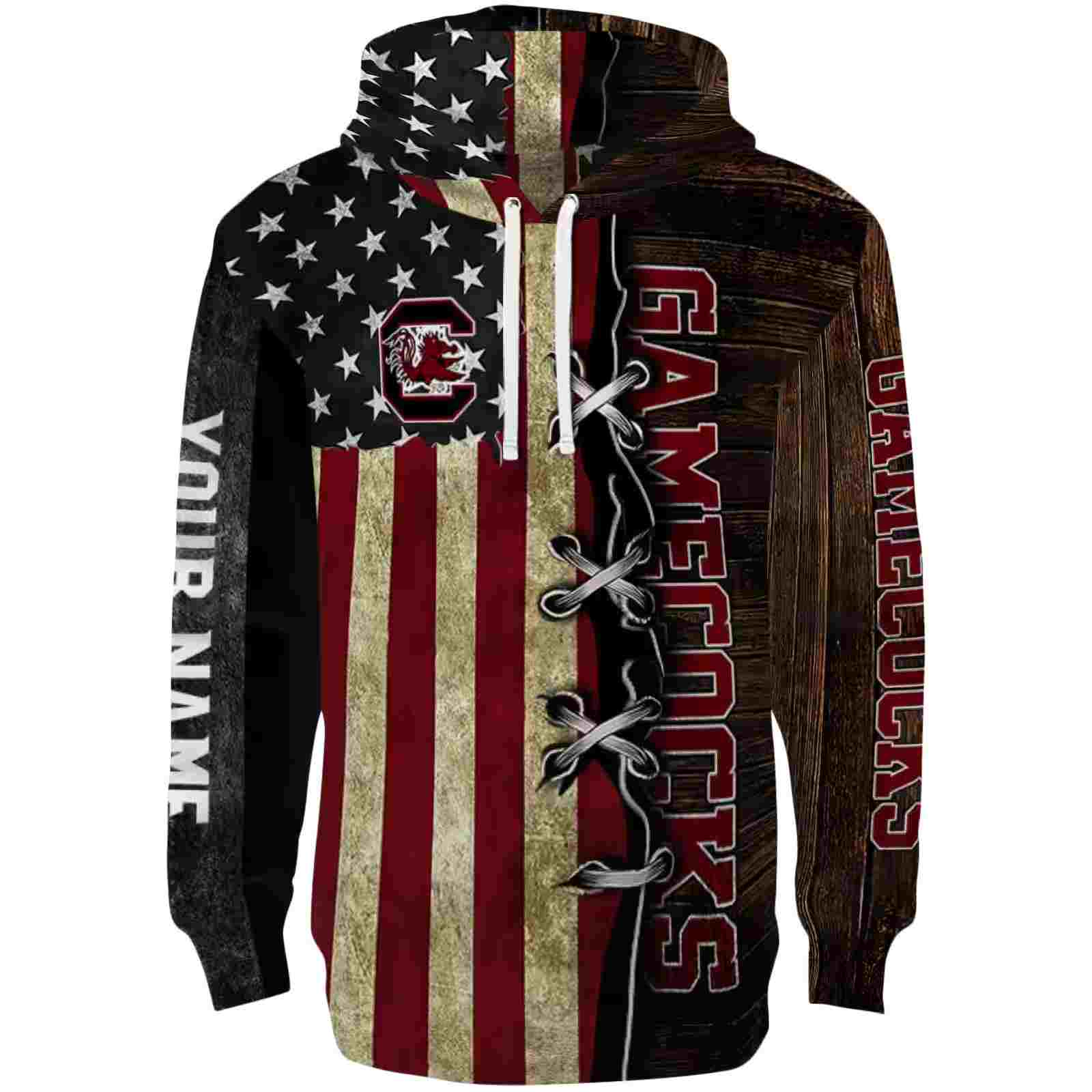 Customized South Carolina Gamecocks American Pride Hoodie