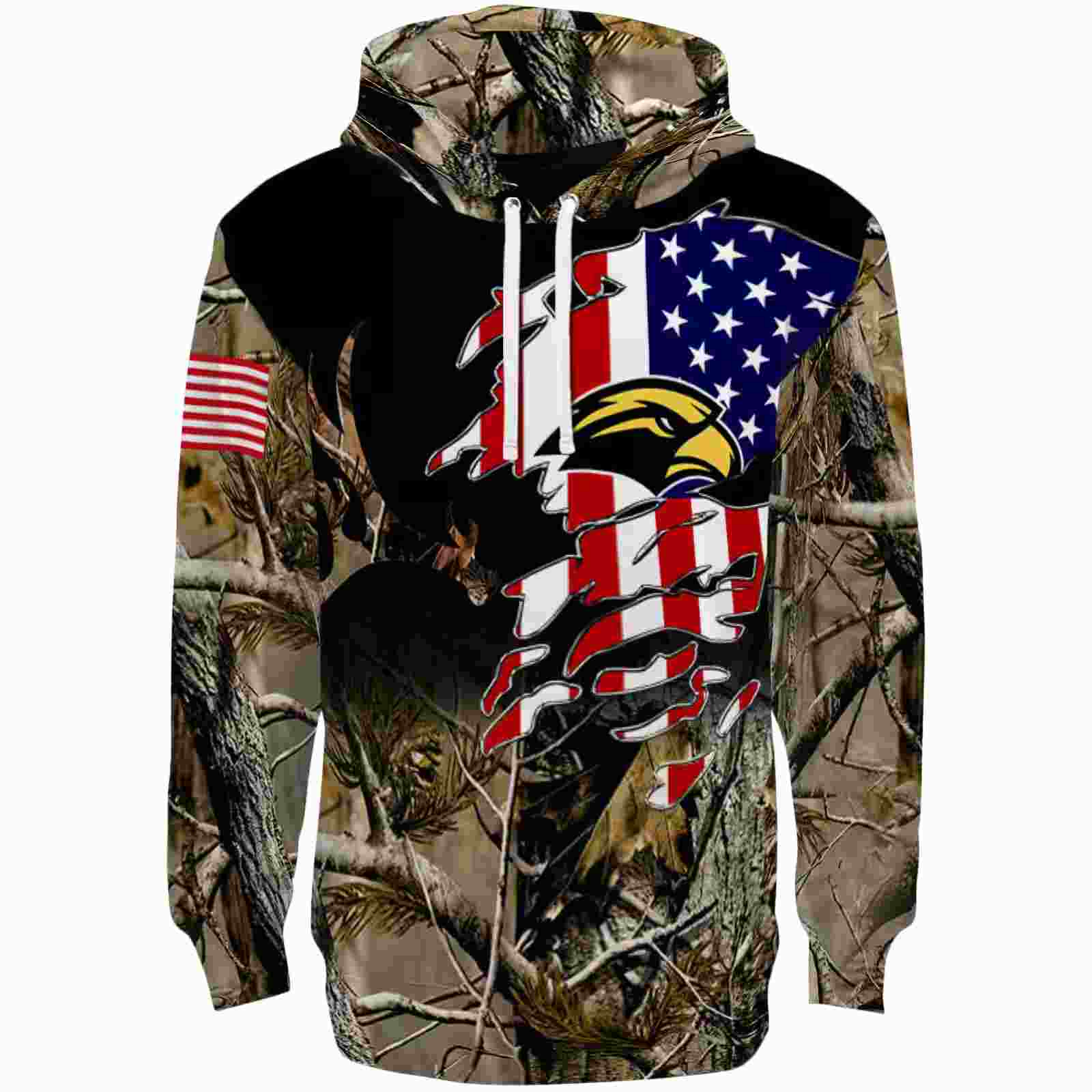 Customized Southern Miss Golden Eagles Tree Camo Hoodie