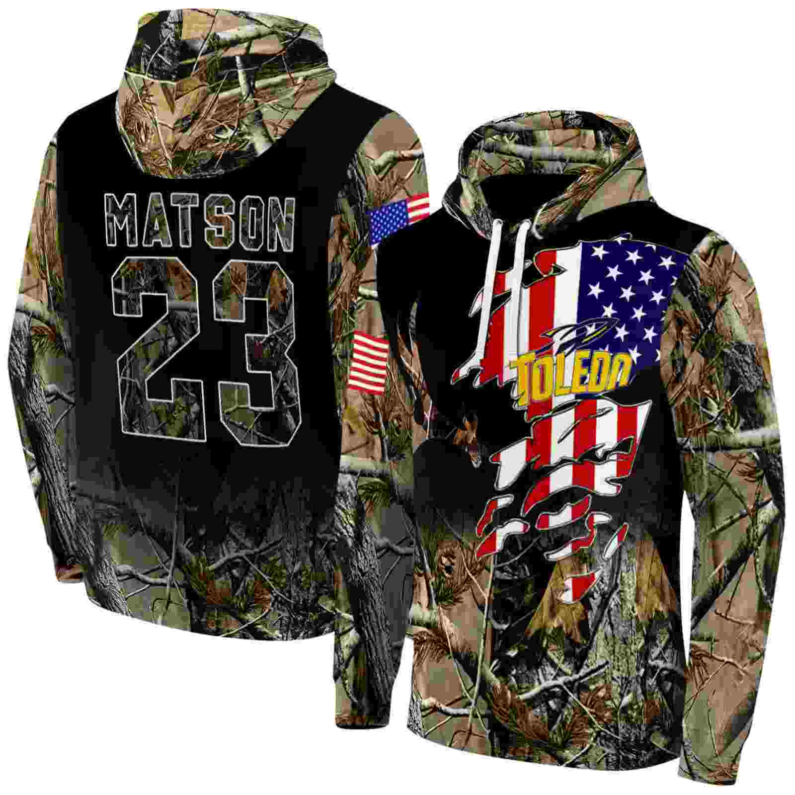 customized toledo rockets tree camo hoodie fashion forward