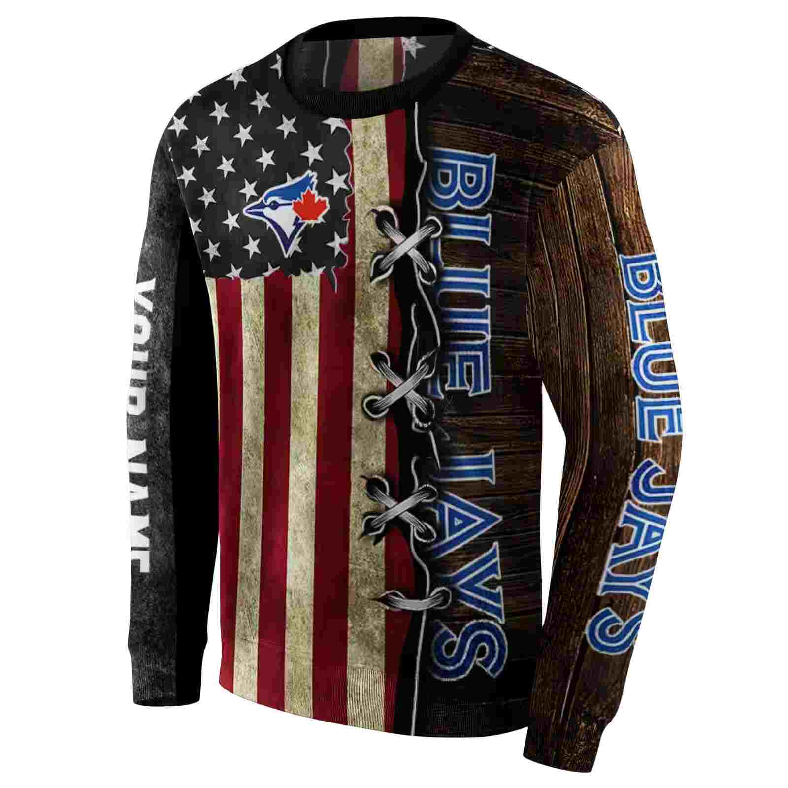 customized toronto blue jays american pride hoodie new arrival