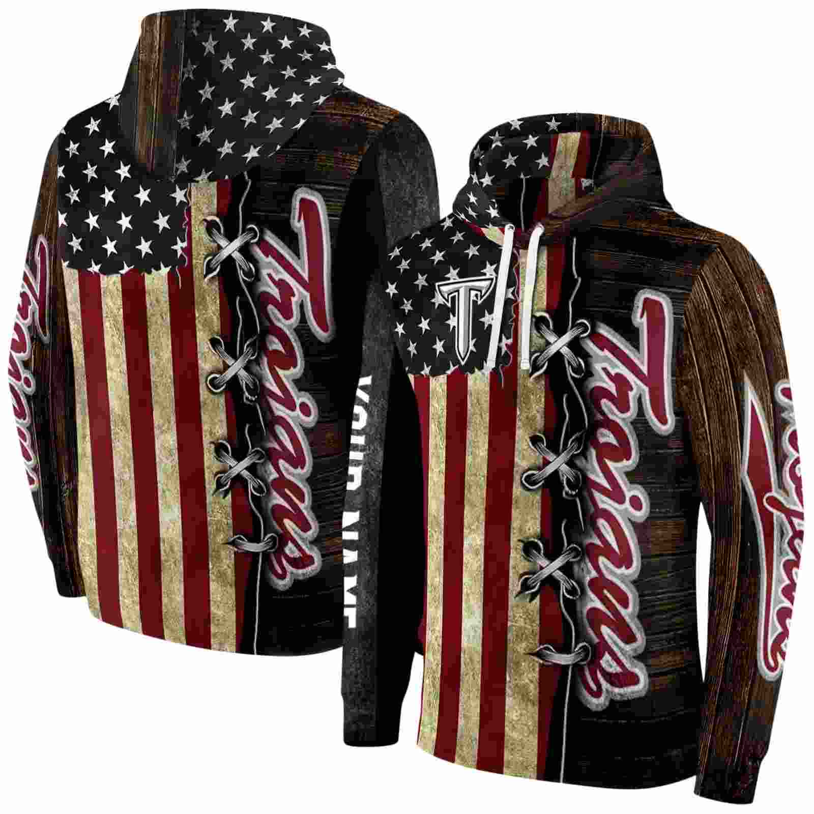 customized troy trojans american pride hoodie fashion forward