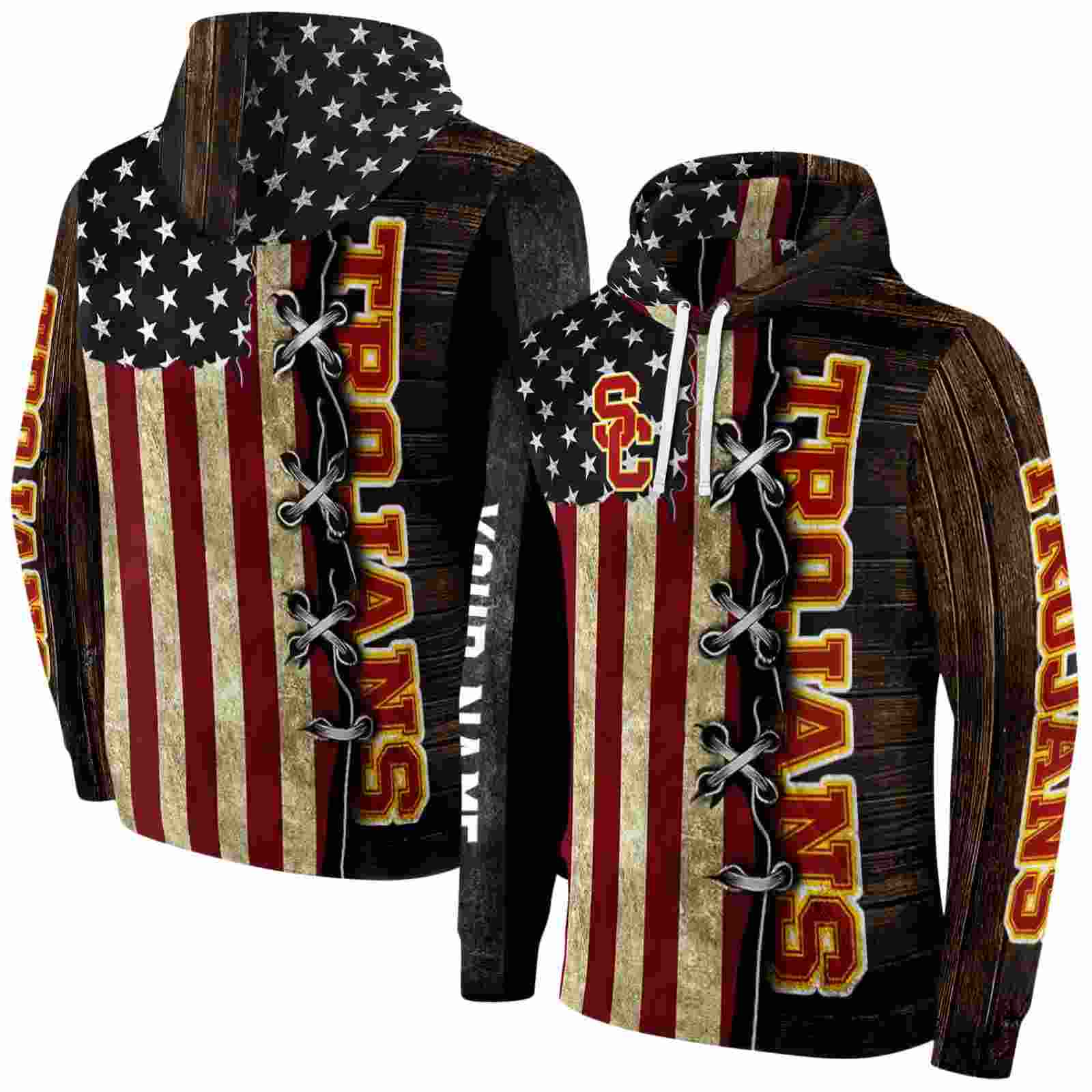 customized usc trojans american pride hoodie fashion forward