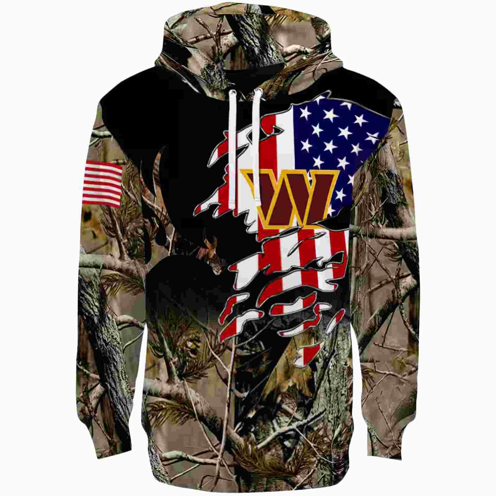 Customized Washington Commanders Tree Camo Hoodie