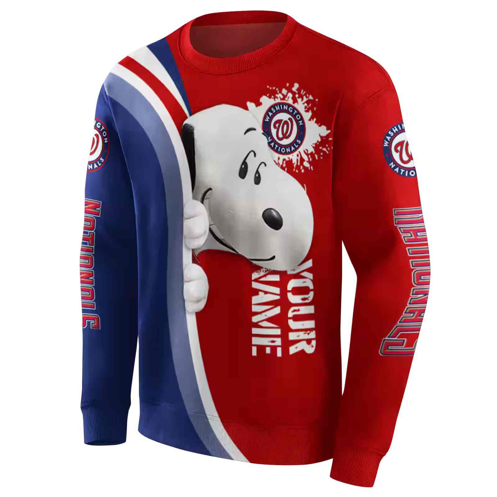 customized washington nationals peeking snoopy red hoodie new arrival