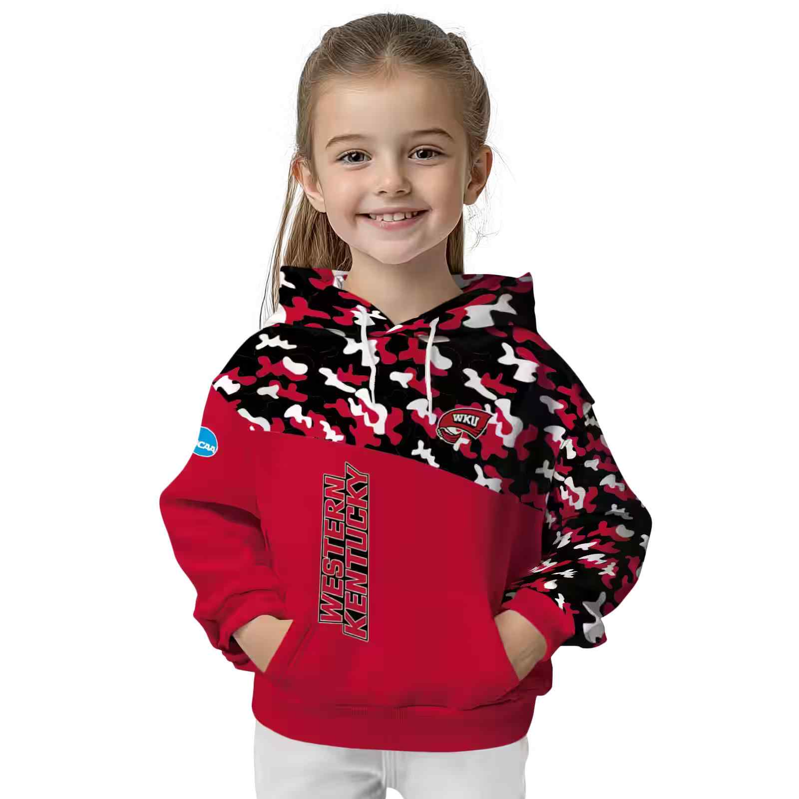 customized western kentucky hilltoppers camo pattern red hoodie top rated