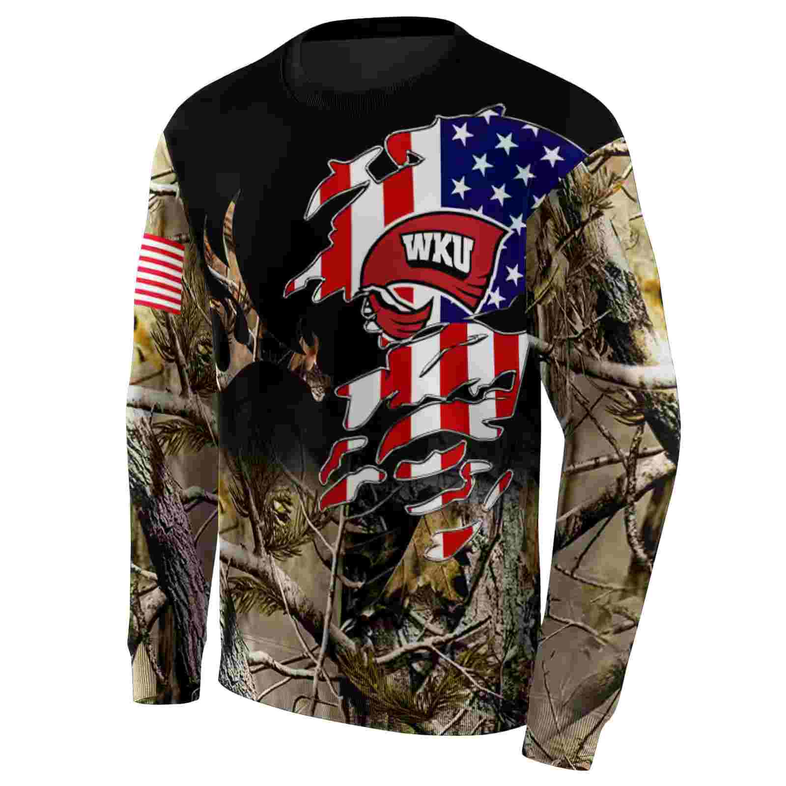 customized western kentucky hilltoppers tree camo hoodie new arrival