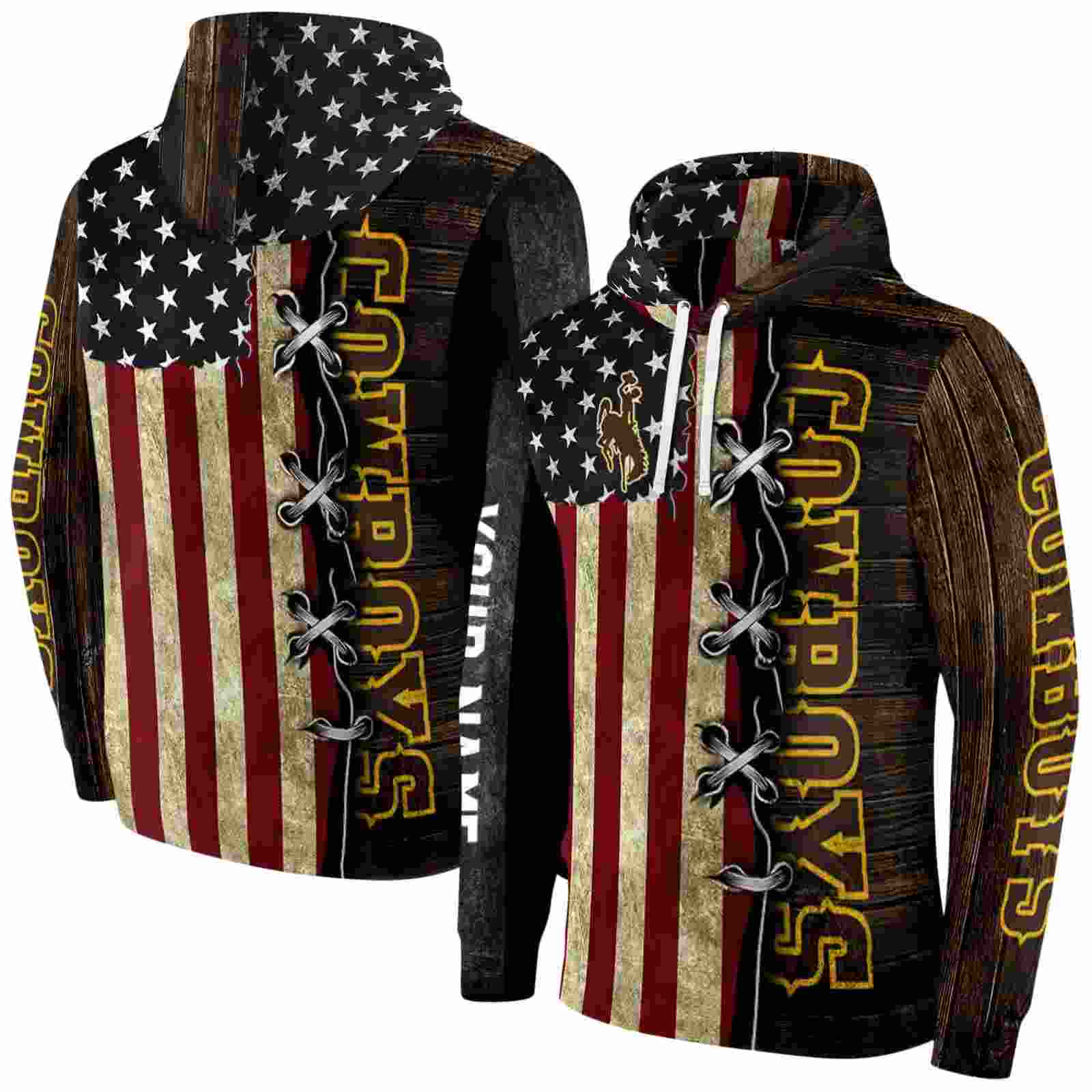 customized wyoming cowboys american pride hoodie fashion forward