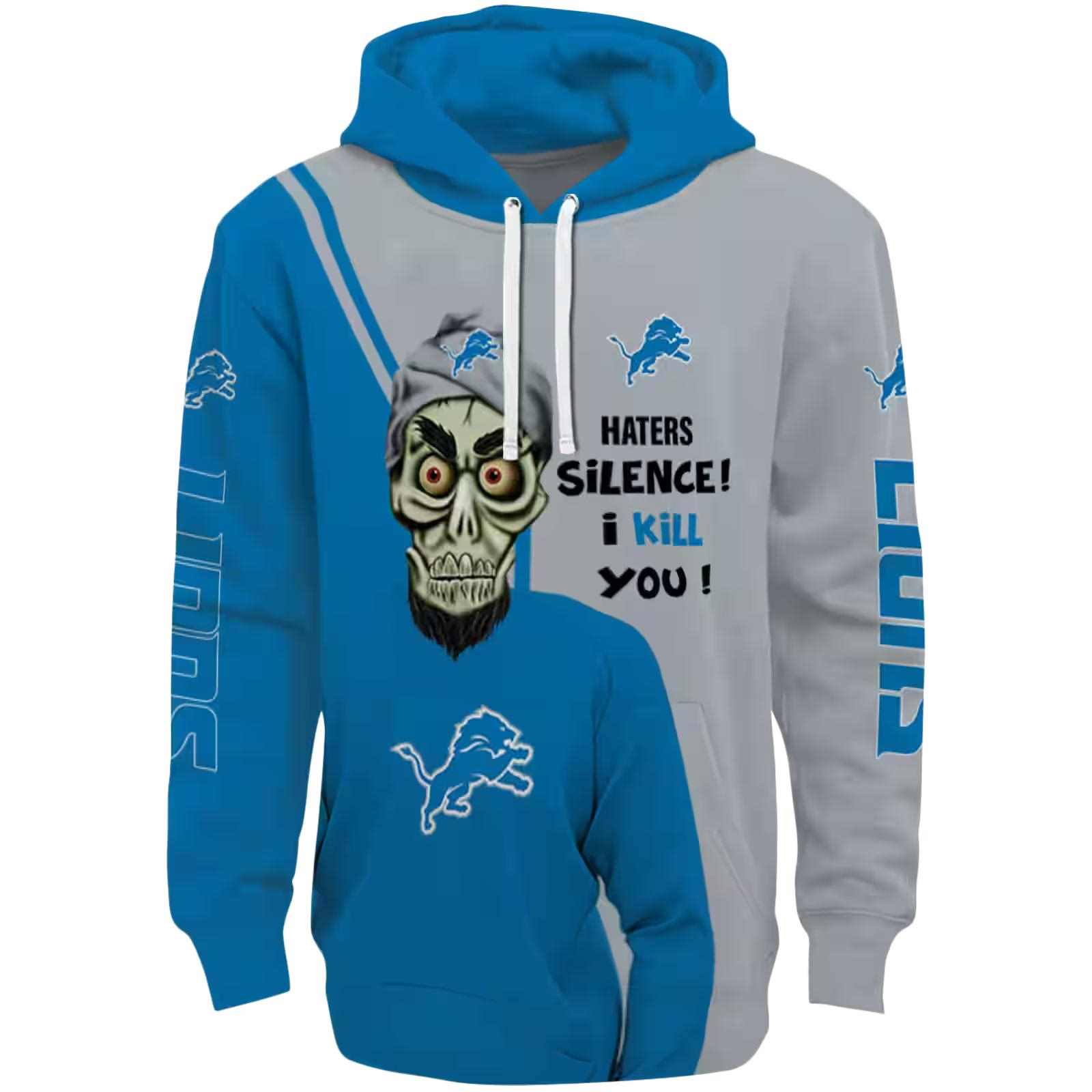 Detroit Lions Achmed Skull Blue Hoodie