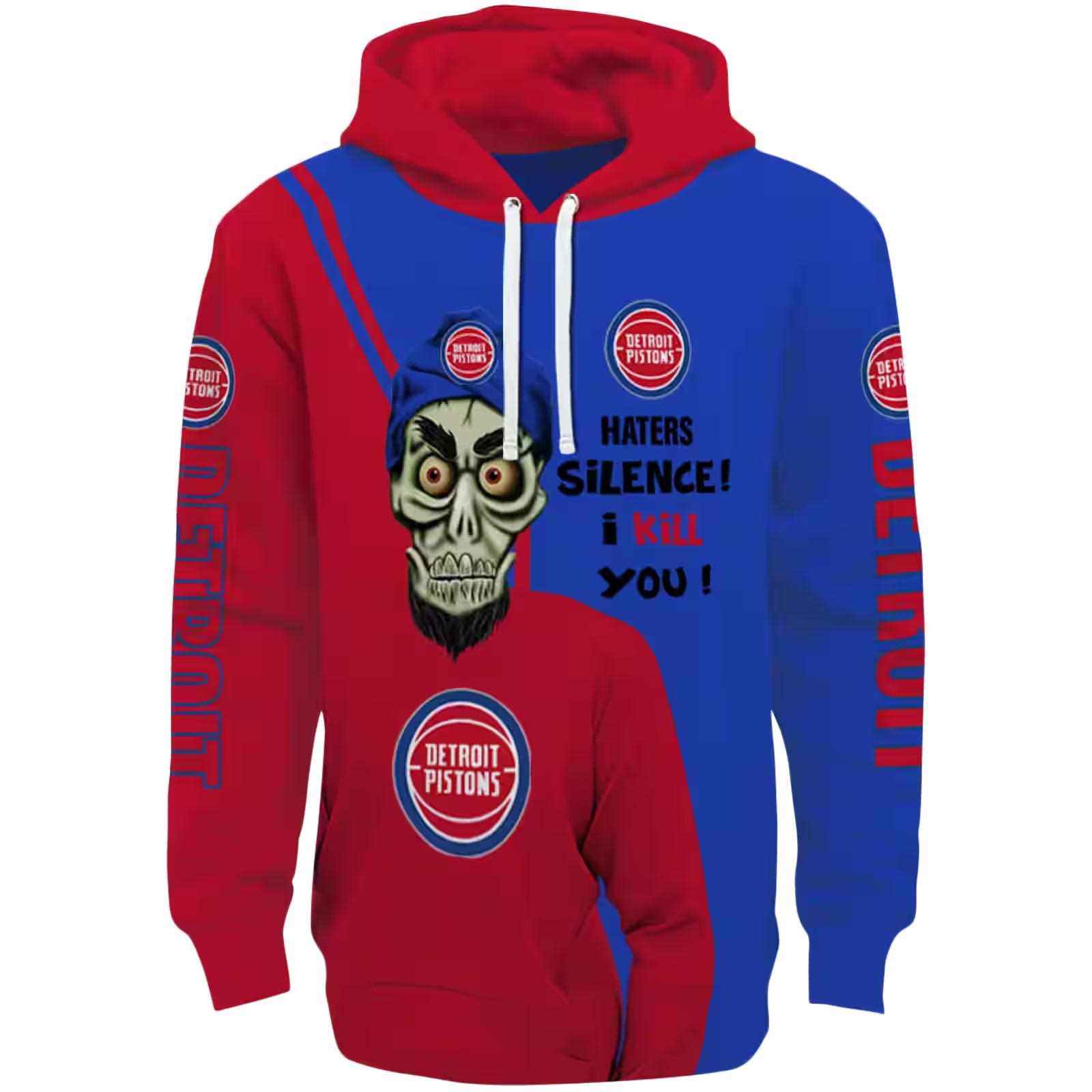 Detroit Pistons Achmed Skull Red Hoodie